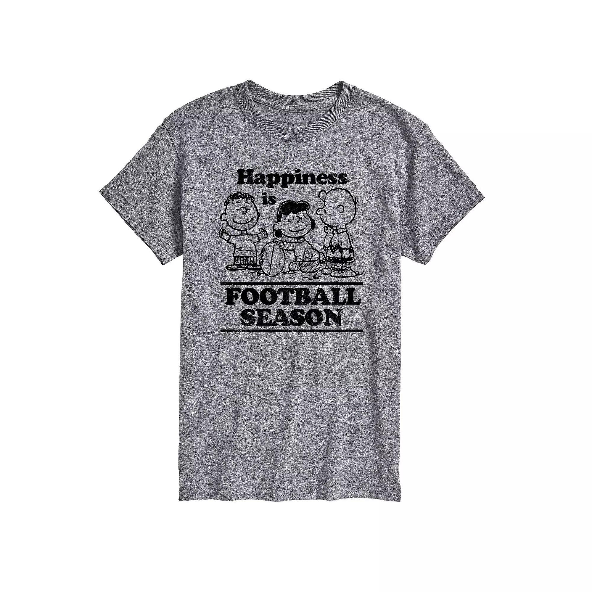 Men's Peanuts Happiness Is Football Season Tee,  Product Image