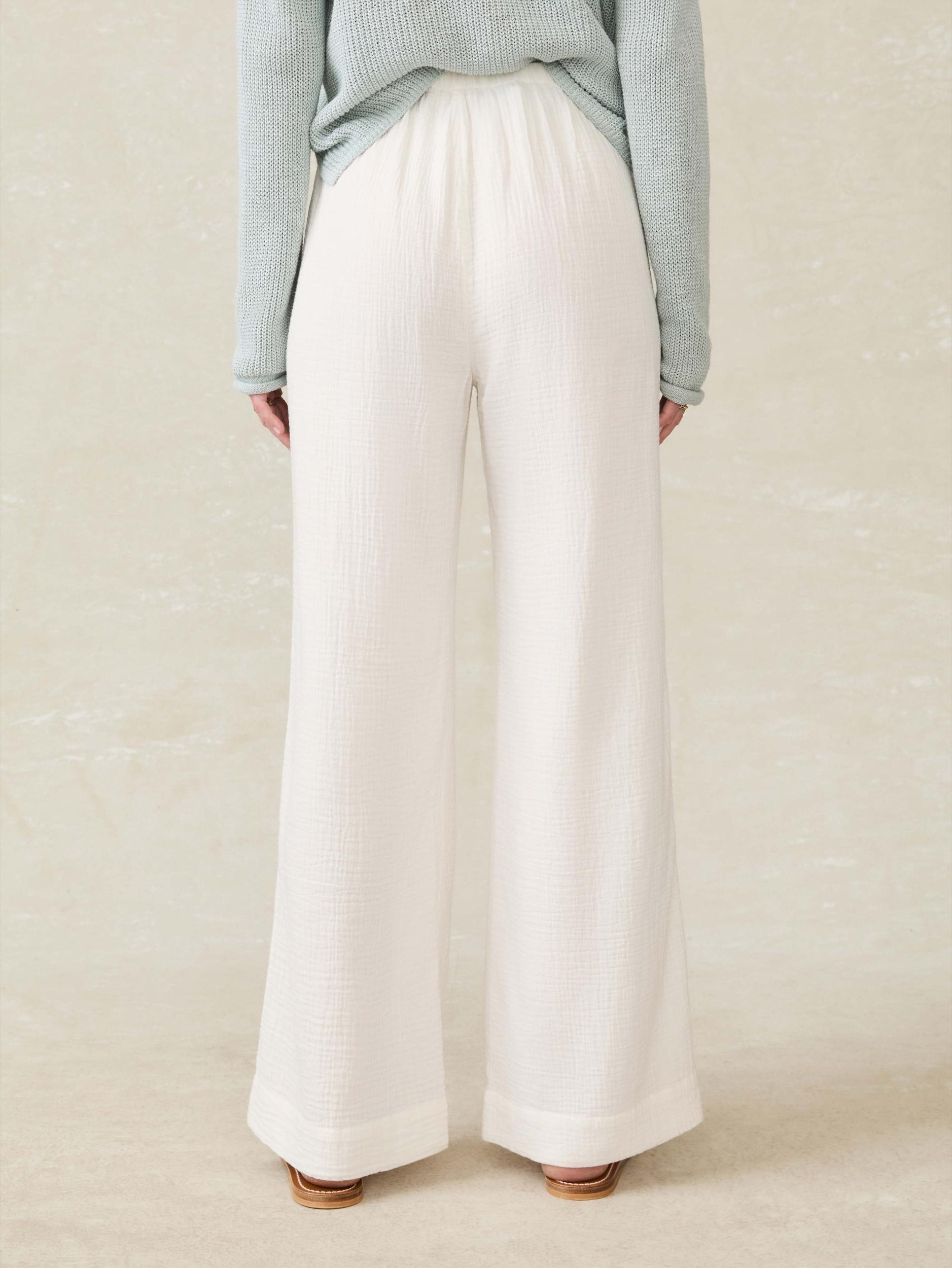 Laidback Gauze Pant - White Female Product Image