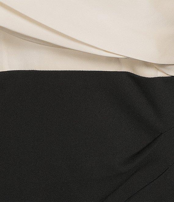 Betsy & Adam Plus Size Off-the-Shoulder Scuba Crepe Dress Product Image