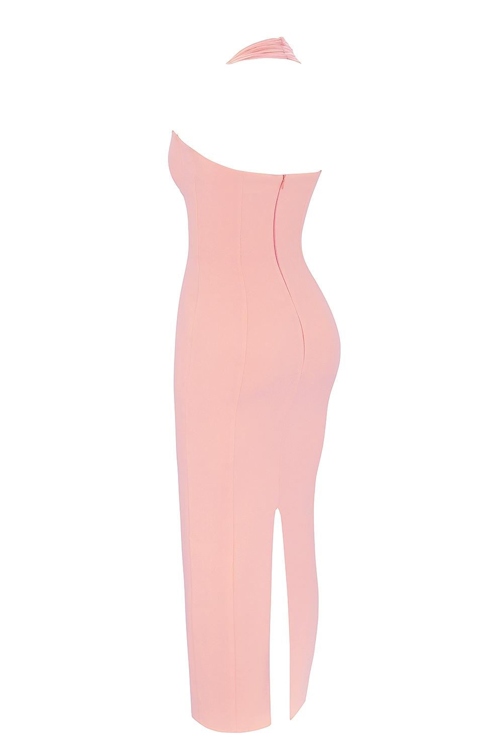 Gianina  sorbet crepe halter maxi dress Product Image