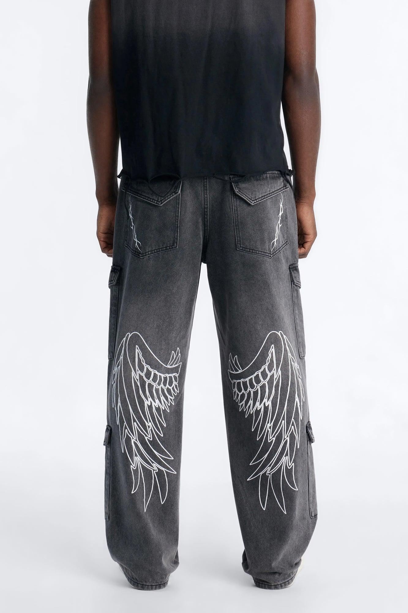 Blessed Chaos Cargo Jean - Black Wash Male Product Image