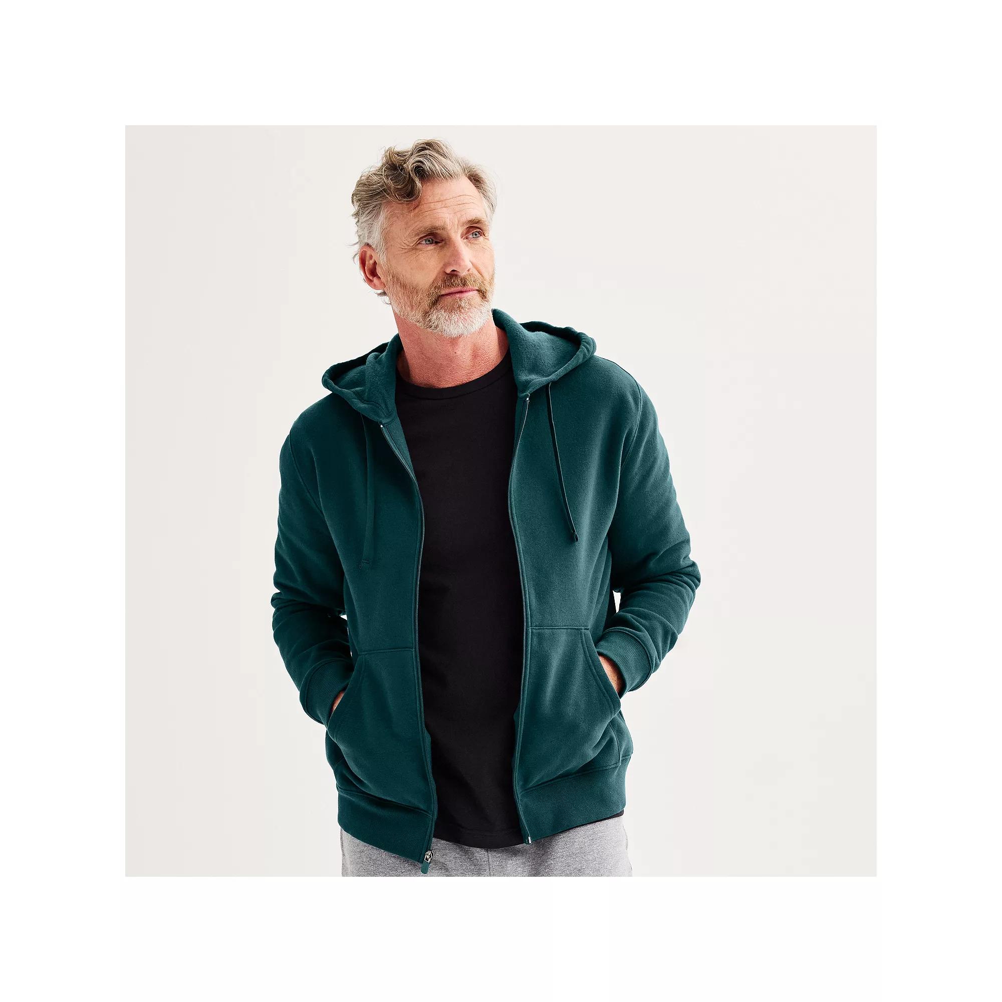 Men's Tek Gear® Ultra Soft Fleece Zip Front Hoodie,  Product Image