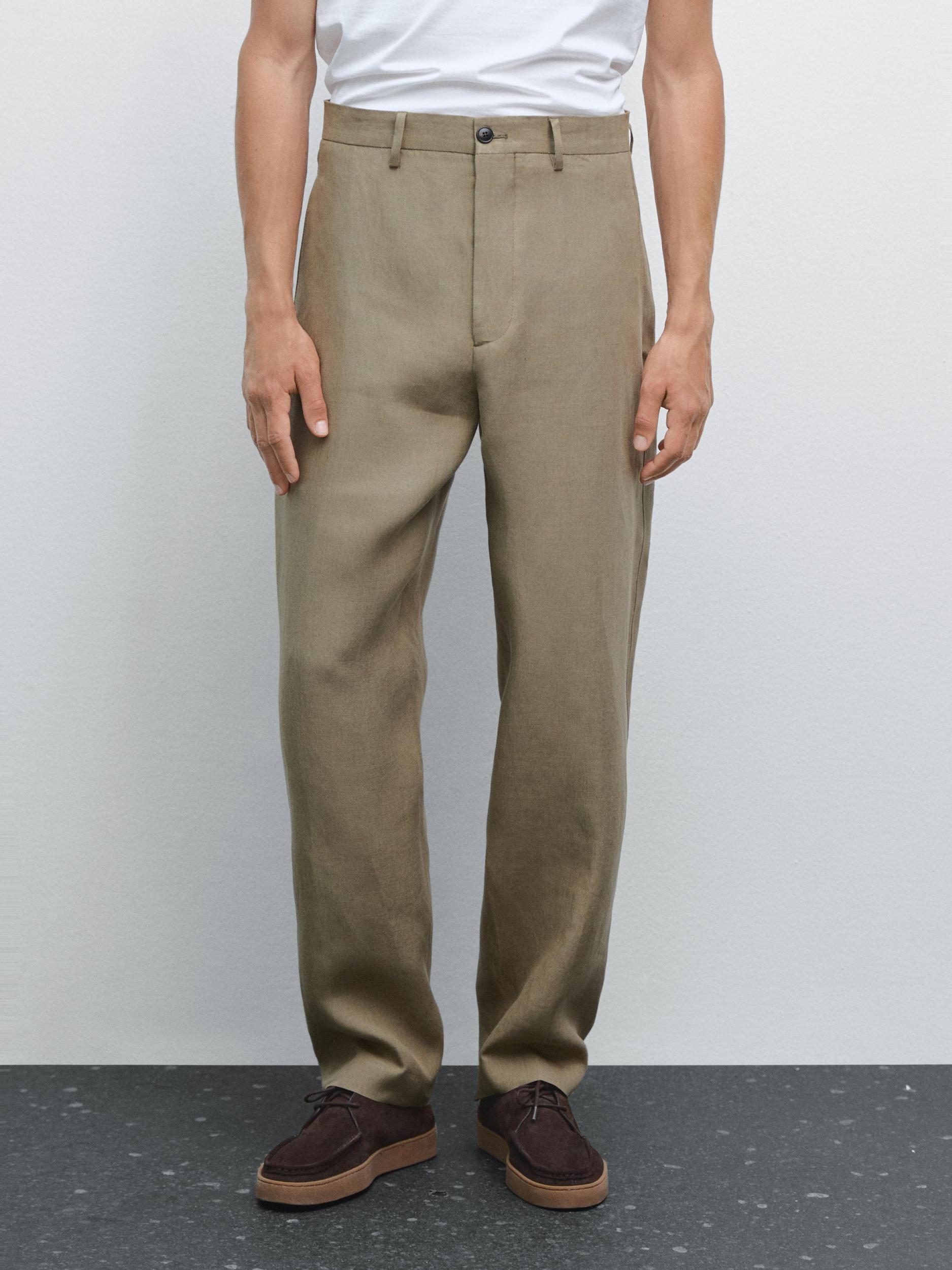 100% linen suit trousers Product Image