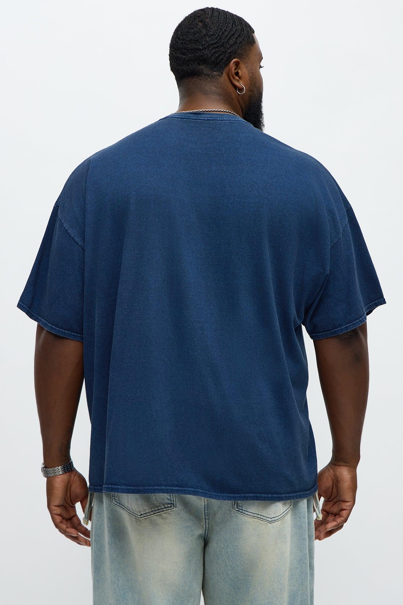 Venice Beach California Oversized Short Sleeve Tee - Navy Wash Male Product Image