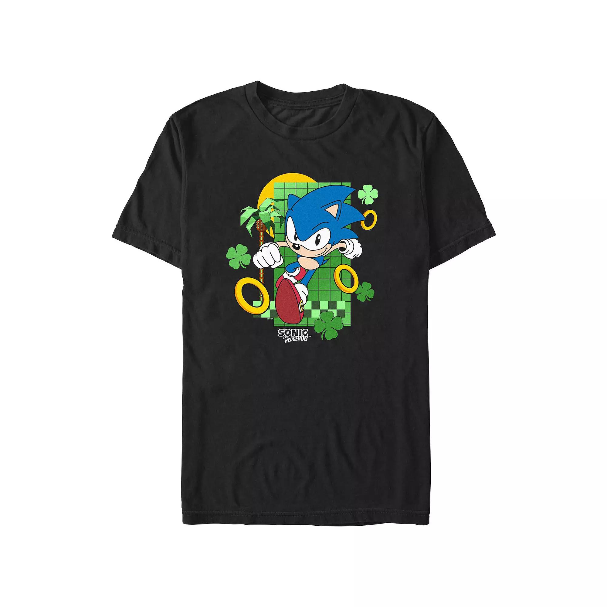 Men's Sonic The Hedgehog Running Rings Graphic Tee,  Product Image