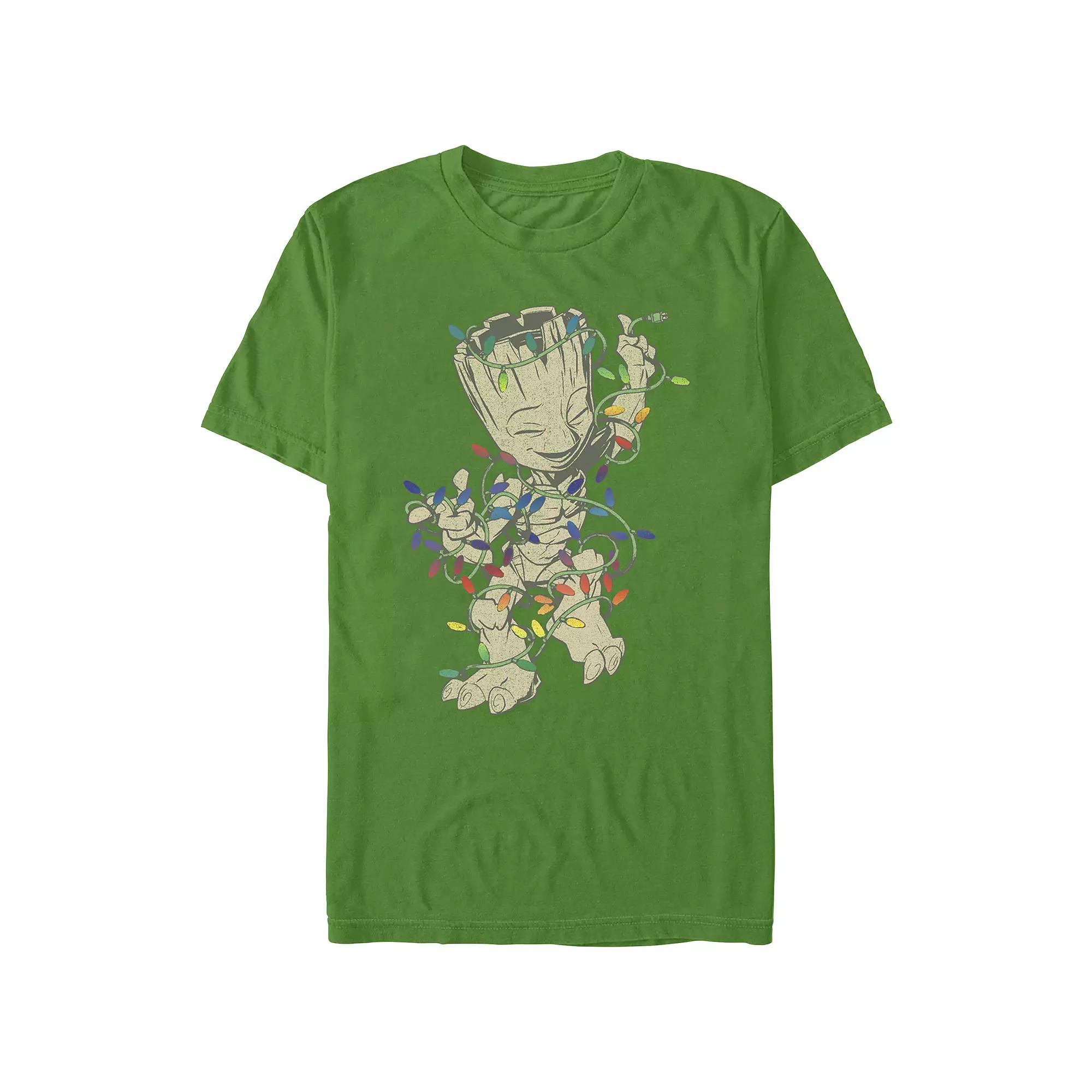 Men's Marvel Guardians Of The Galaxy Groot Christmas Dance Graphic Tee,  Product Image