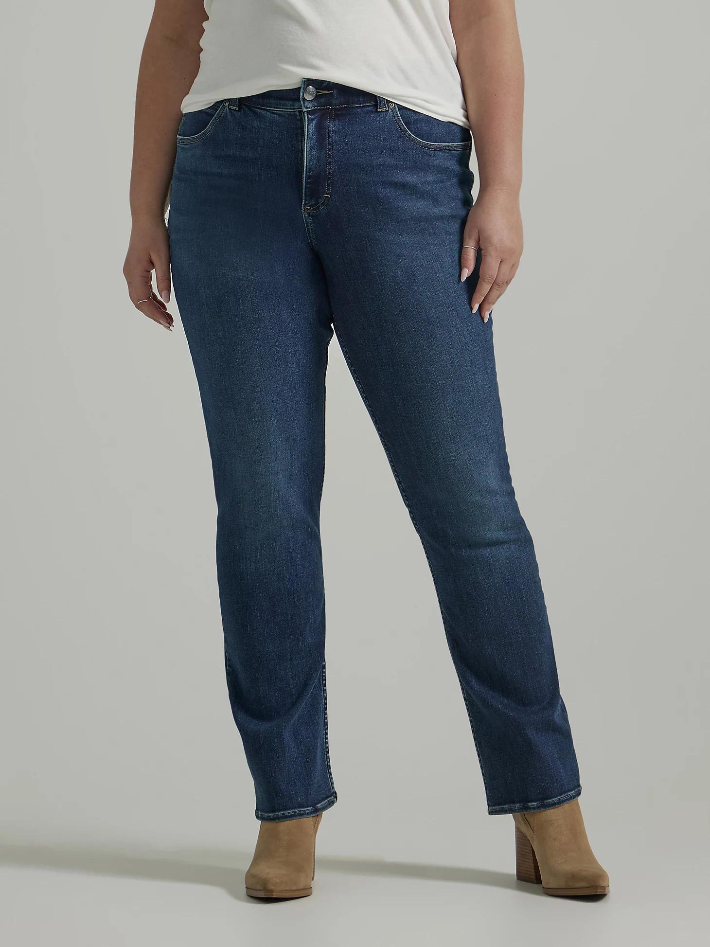 Women's Ultra Lux Comfort with Flex Motion Straight Jean (Plus) | Women's Jeans | Lee® Product Image