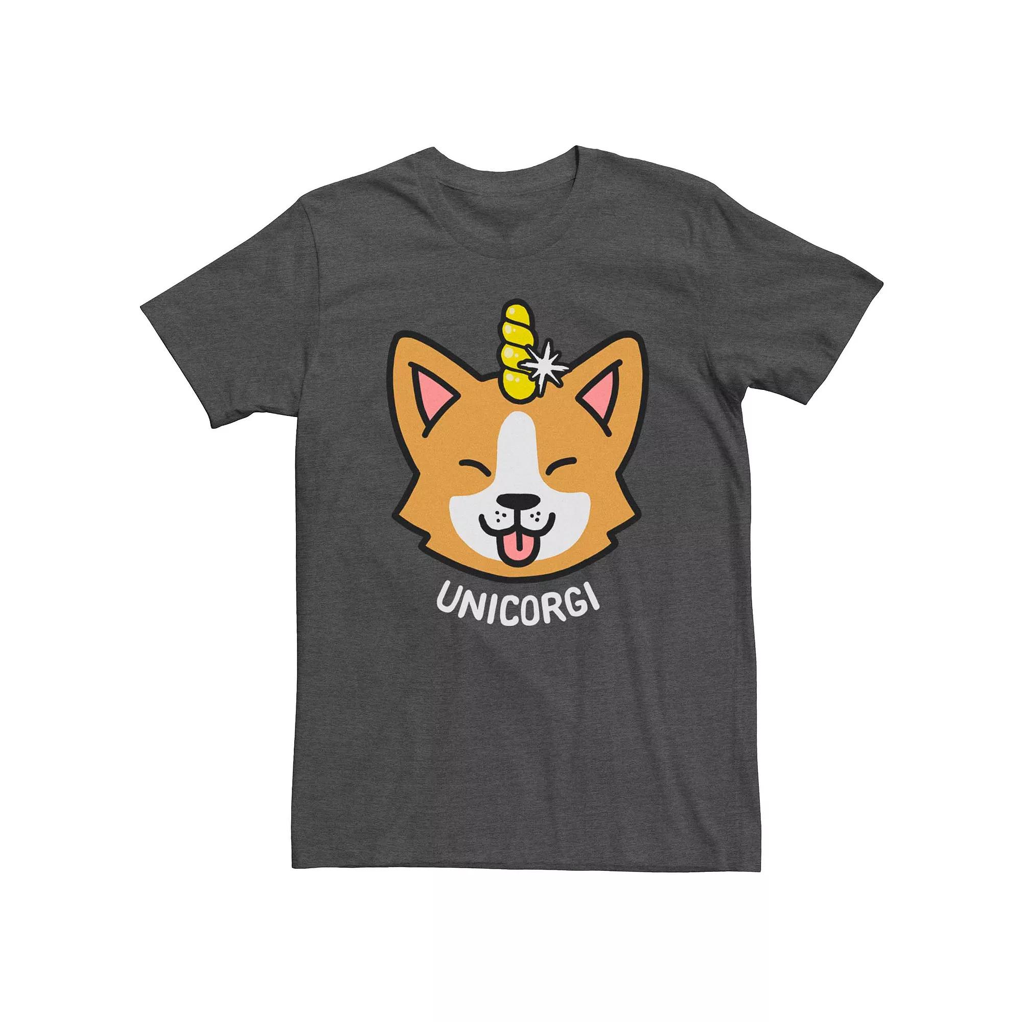 Men's Unicorgi Cute Dog Graphic Tee,  Product Image