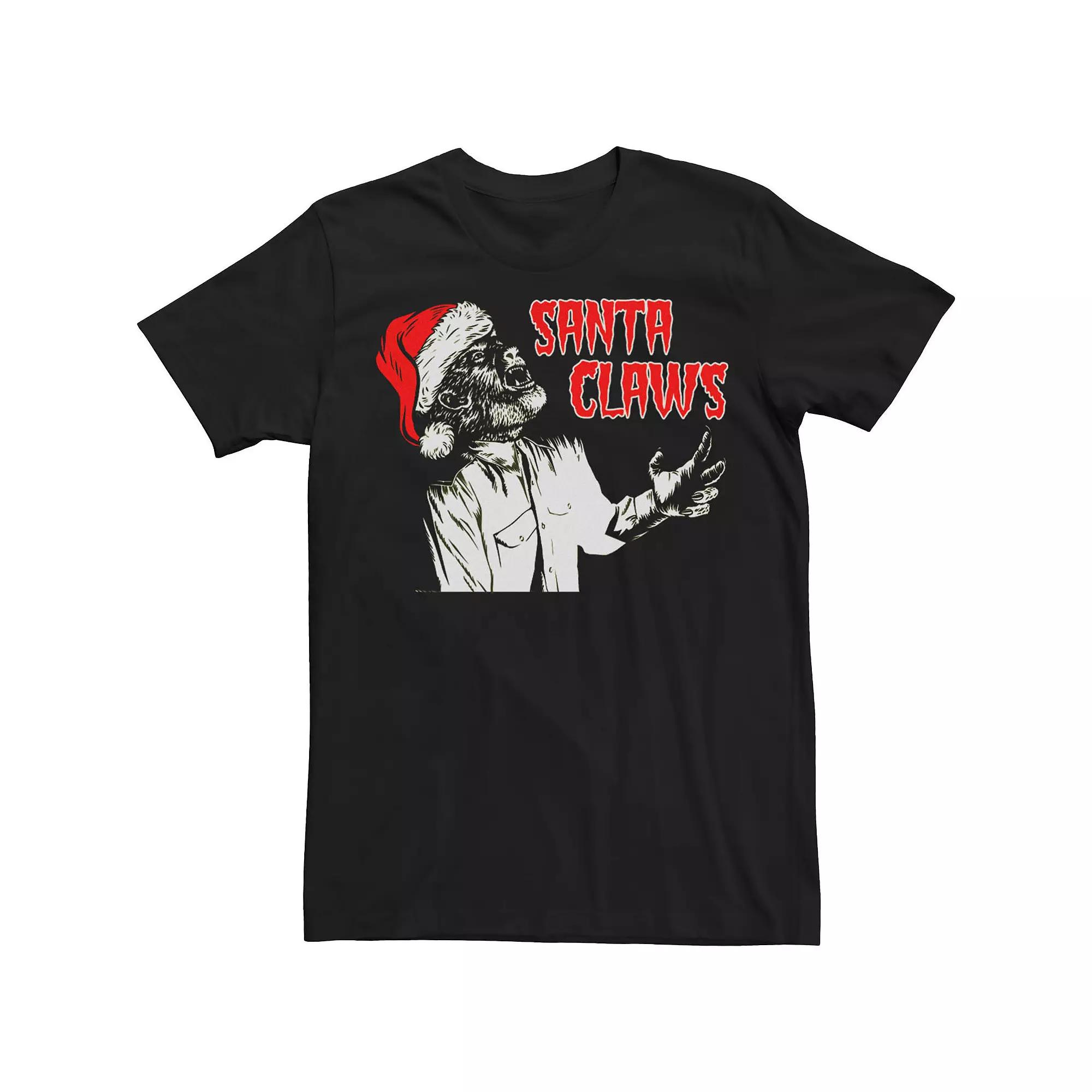 Men's Universal Monsters Werewolf Santa Claws Tee,  Product Image