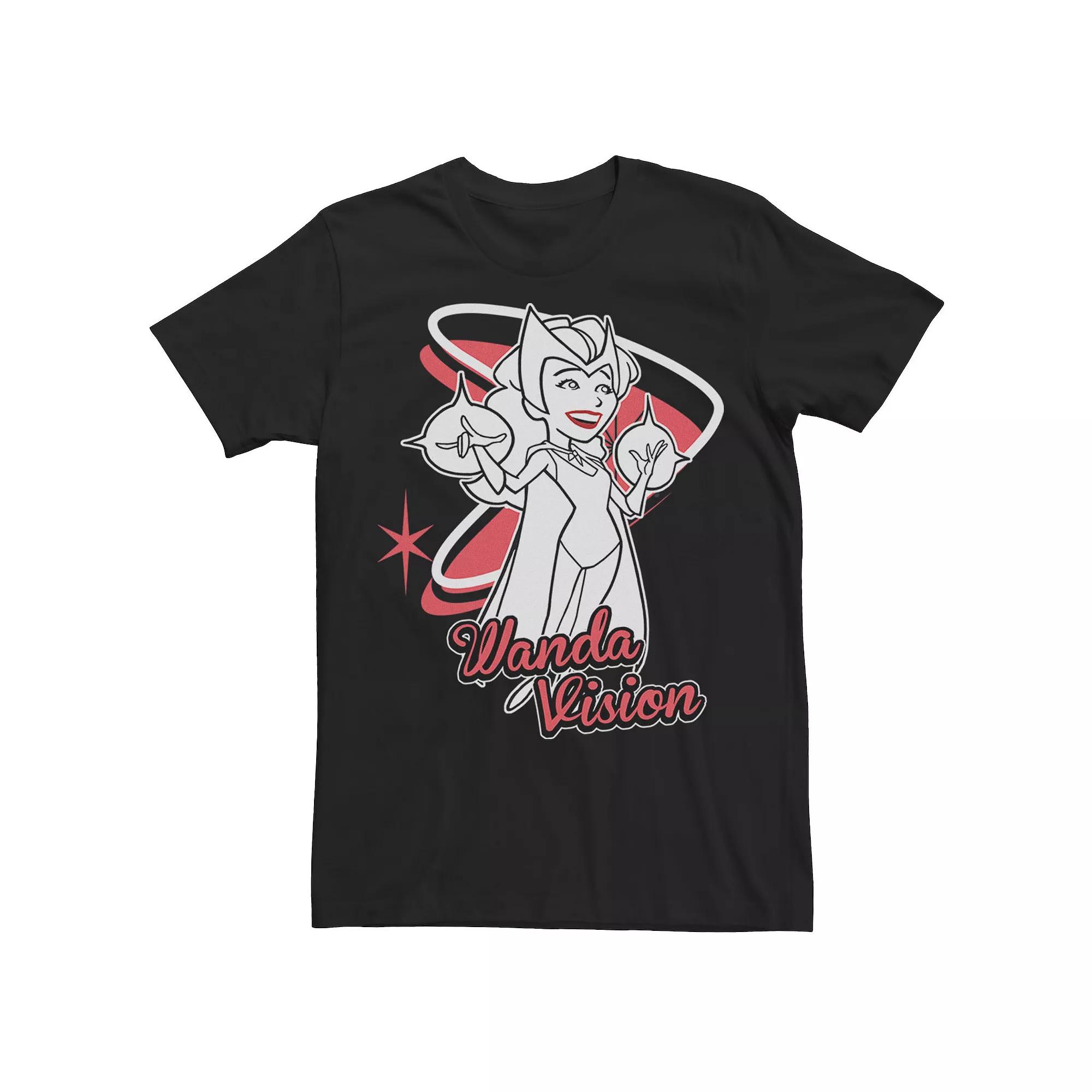 Big & Tall Marvel WandaVision Scarlet Witch Retro Cartoon Tee, Men's,  Product Image
