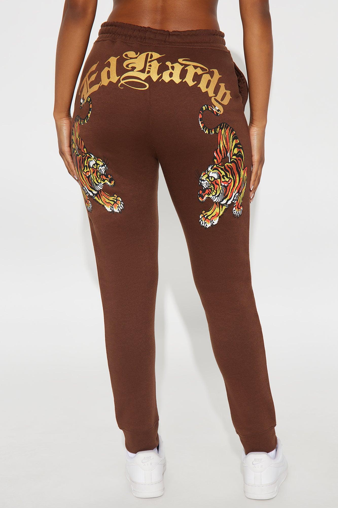 Ed Hardy Double Take Tiger Jogger - Brown Female Product Image