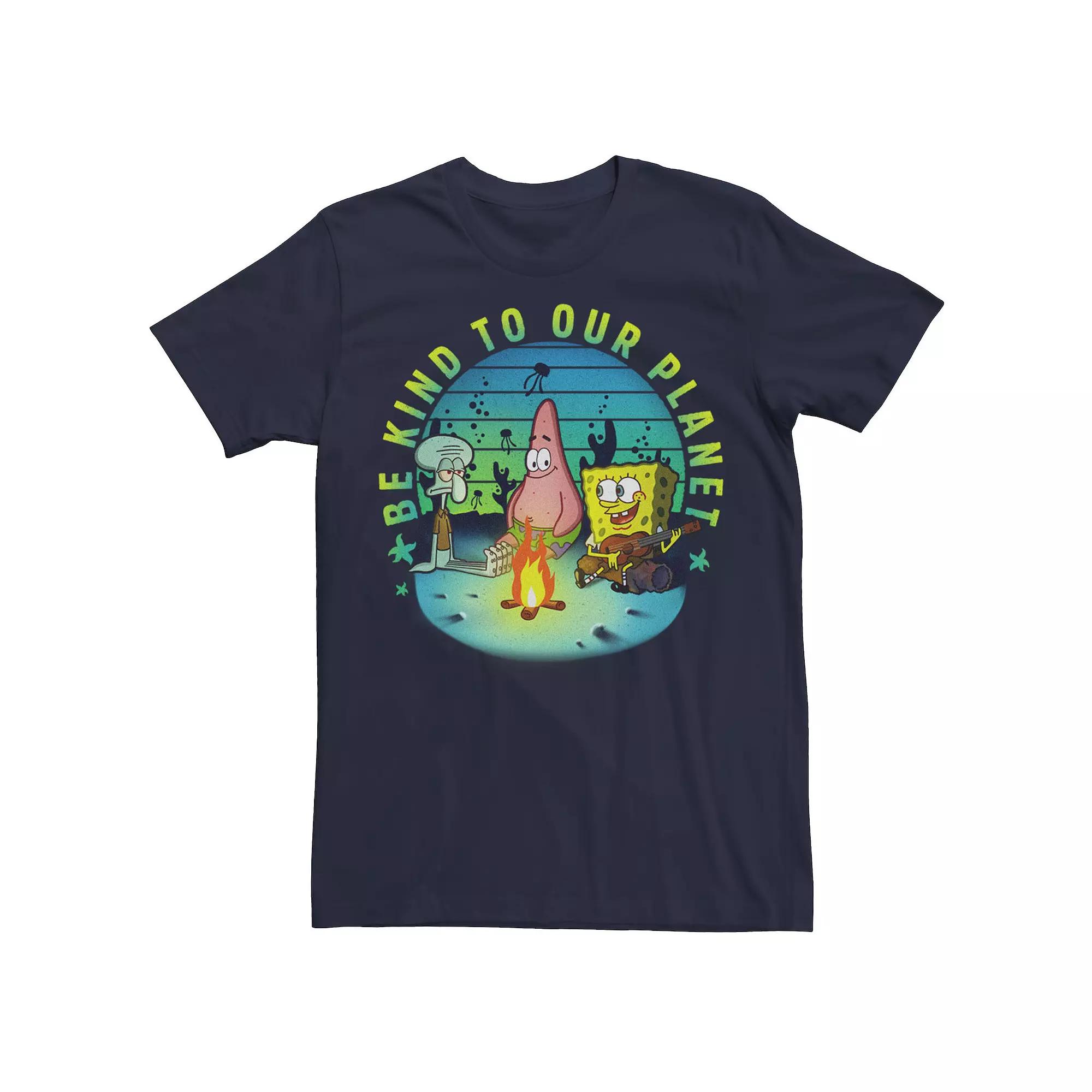 Men's Nickelodeon SpongeBob SquarePants Be Kind To Our Planet Campfire Tee,  Product Image