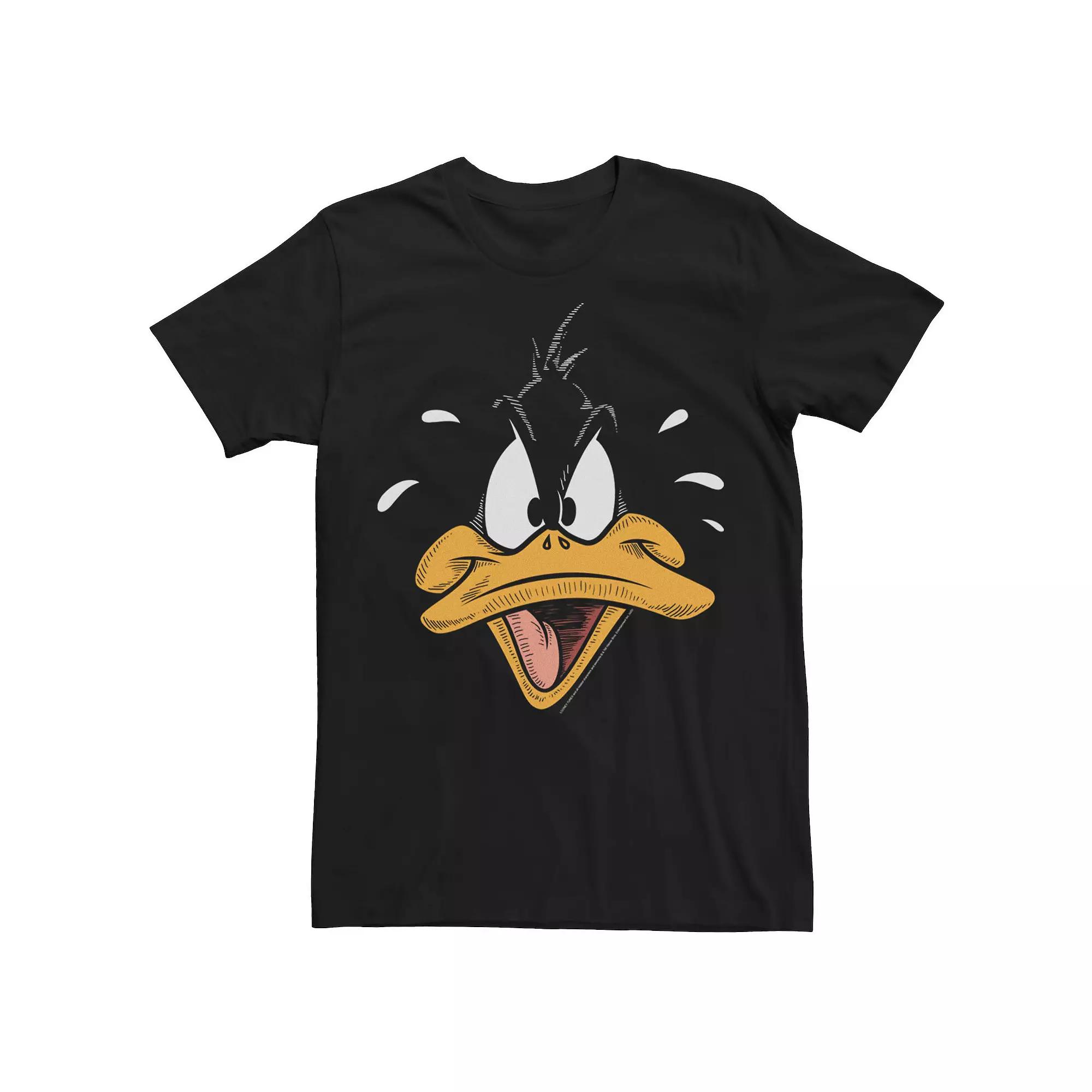 Men's Looney Tunes Daffy Duck Big Face Tee,  Product Image
