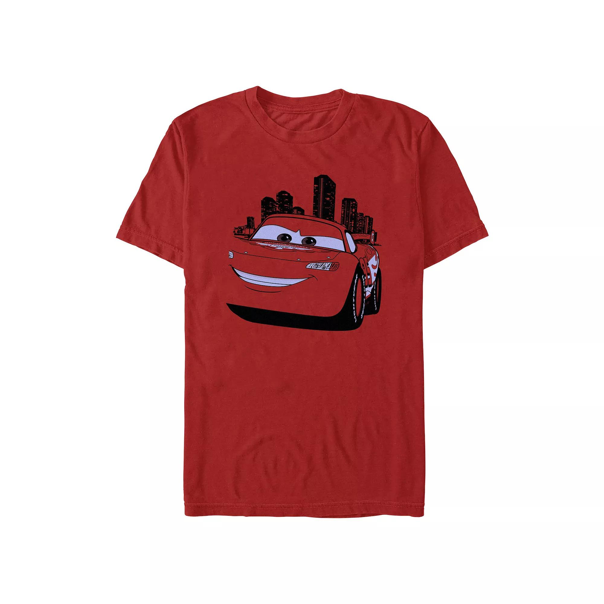 Disney / Pixar's Cars Lightning McQueen City Drive Men's Graphic Tee, Size: XL, Red Product Image