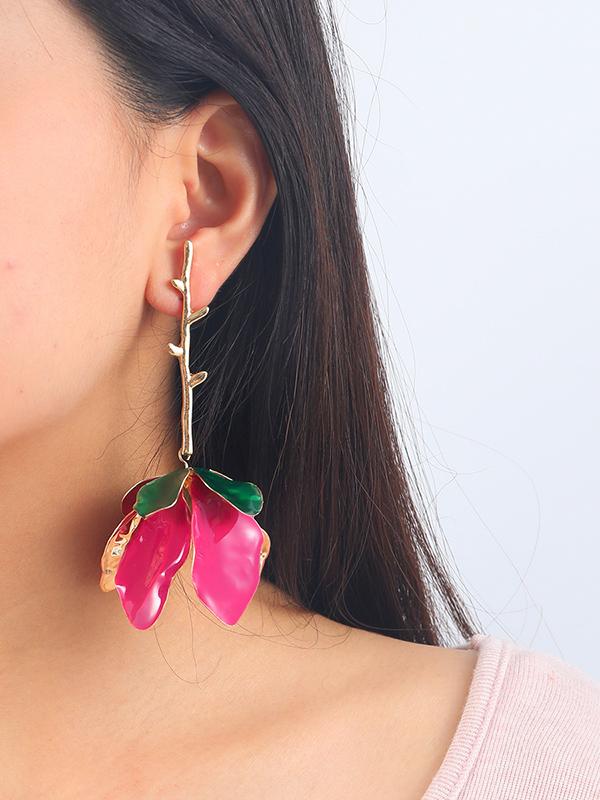 Flower Shape Drop Earrings Product Image