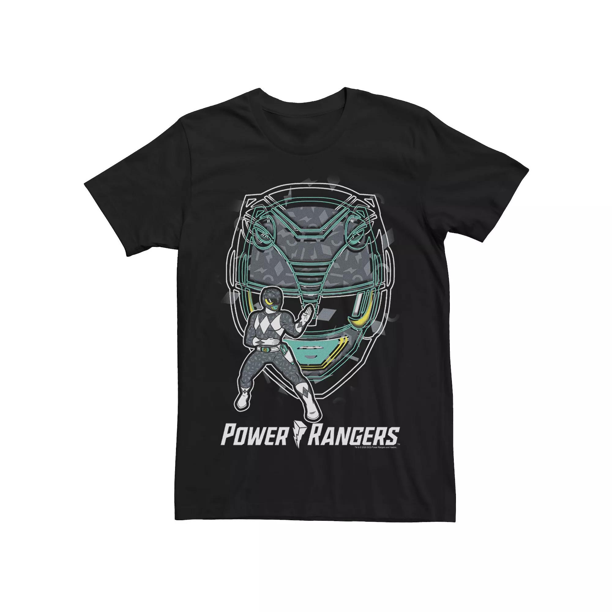 Men's Power Rangers Black Ranger Hero Tee,  Product Image