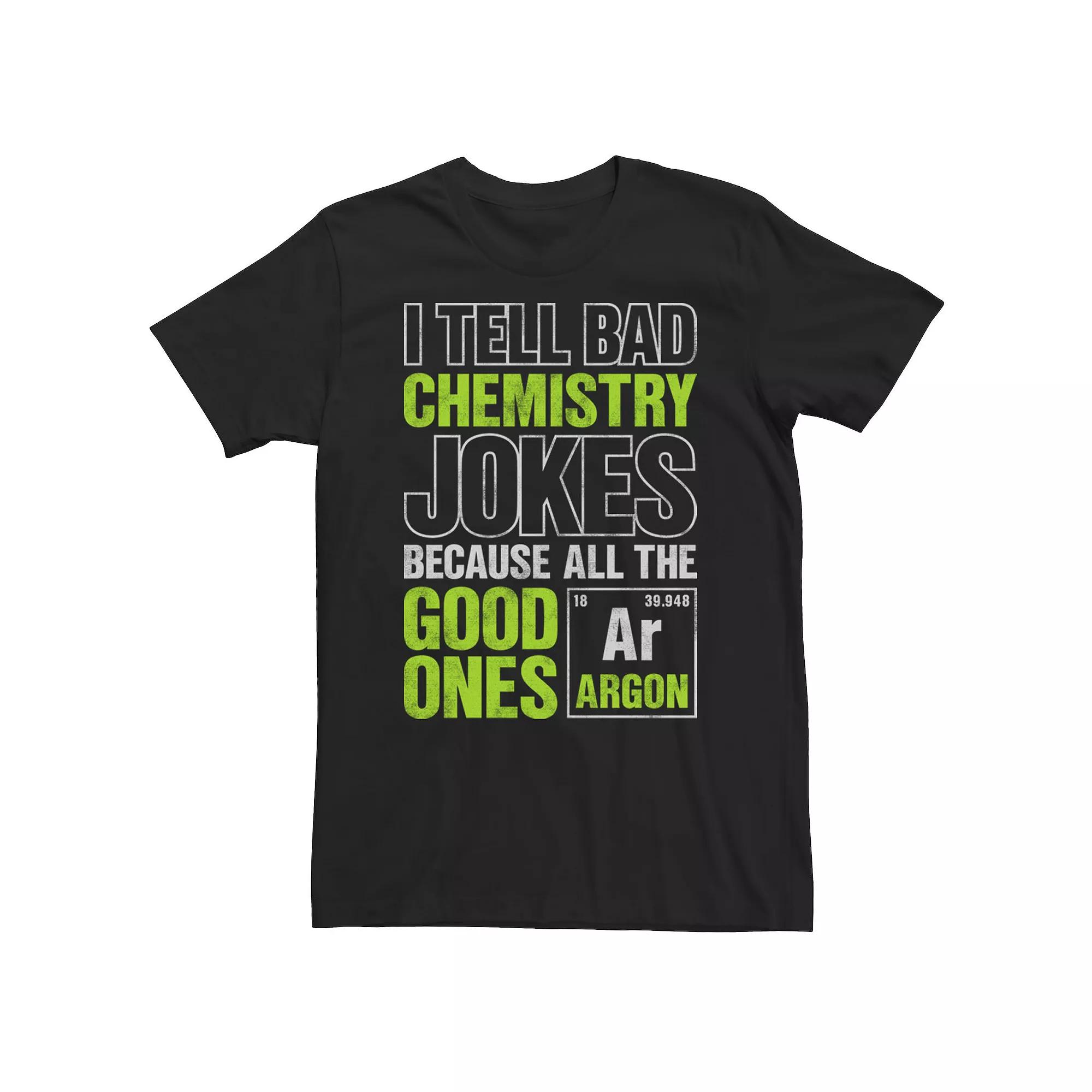 Big & Tall Chemistry Jokes Periodic Table Humor Tee, Men's,  Product Image
