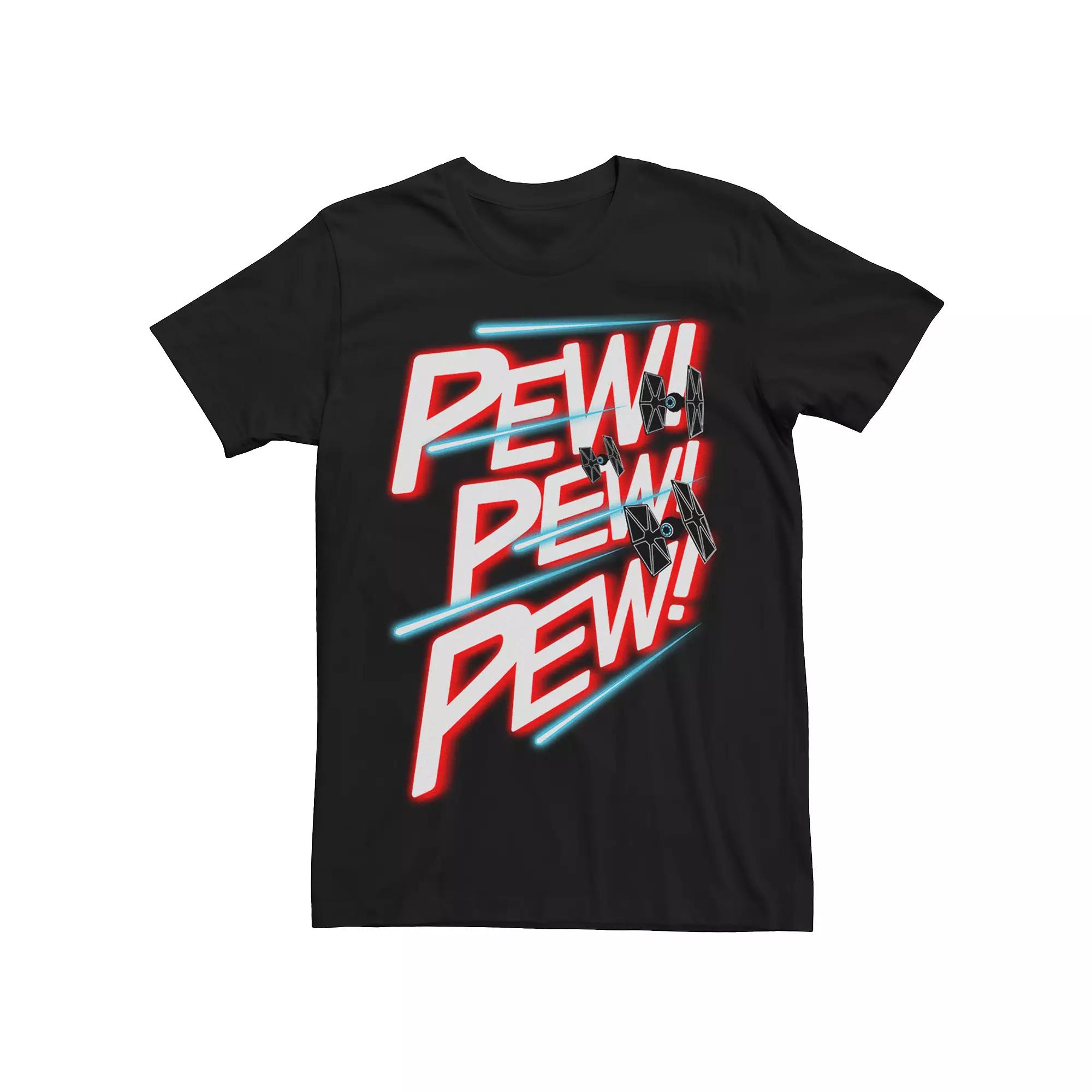 Men's Star Wars Tie Fighter Pew Pew Pew Neon Tee,  Product Image