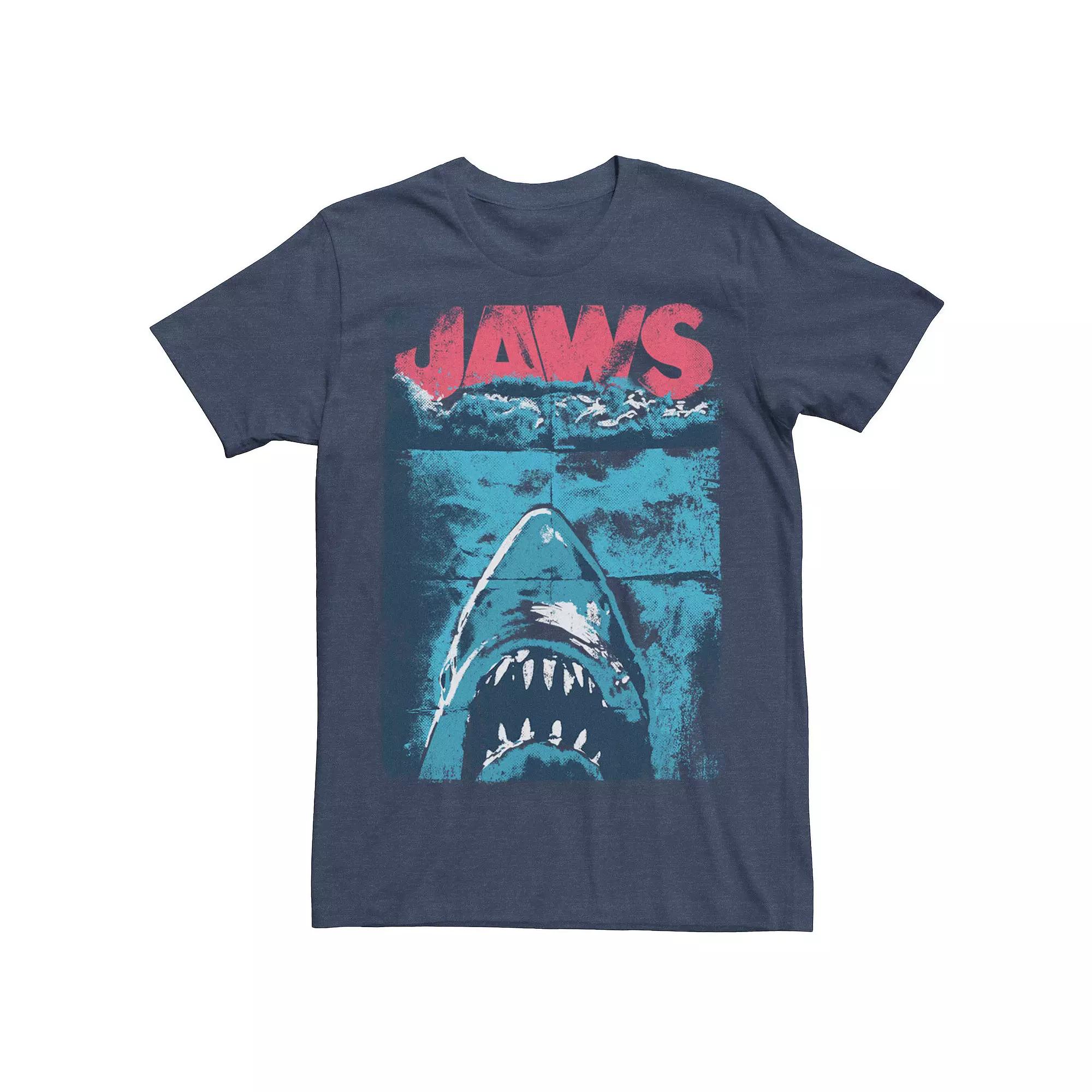 Men's Jaws Distressed Folded Poster Logo Tee,  Product Image