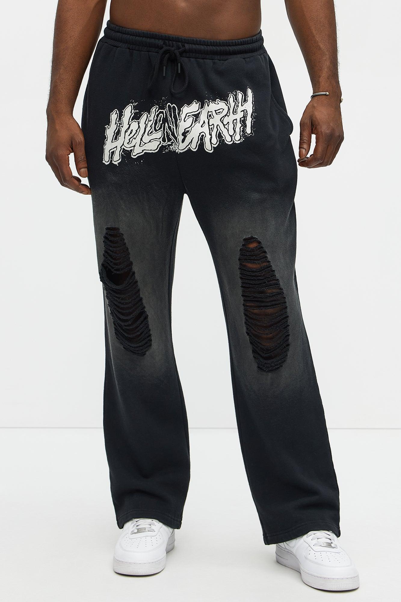 Tyson Hell On Earth Straight Sweatpants - Black Product Image