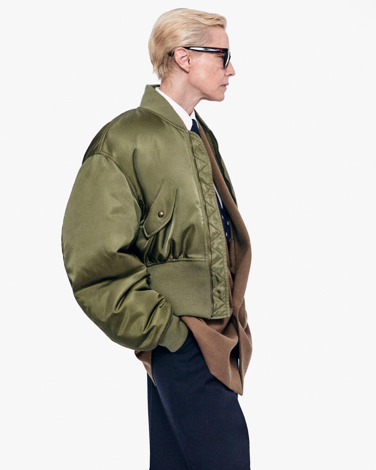 bomber jacket in nylon Product Image