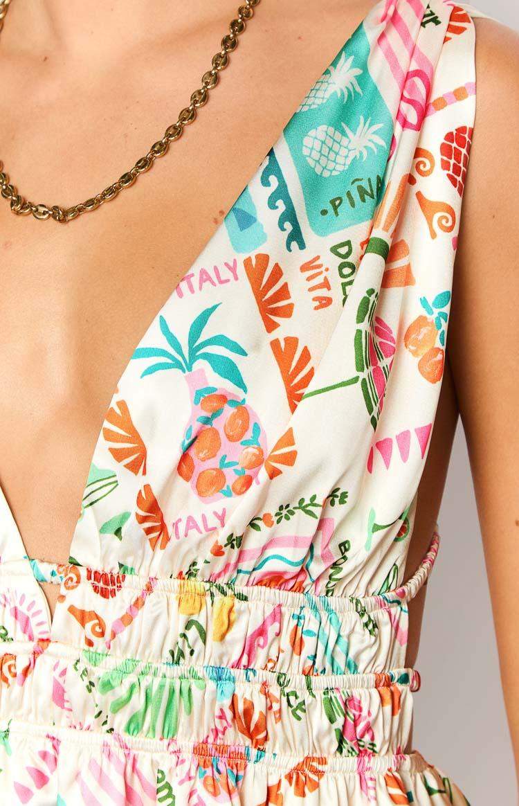 Genovia Dolce Vita Print Mini Dress Product Image