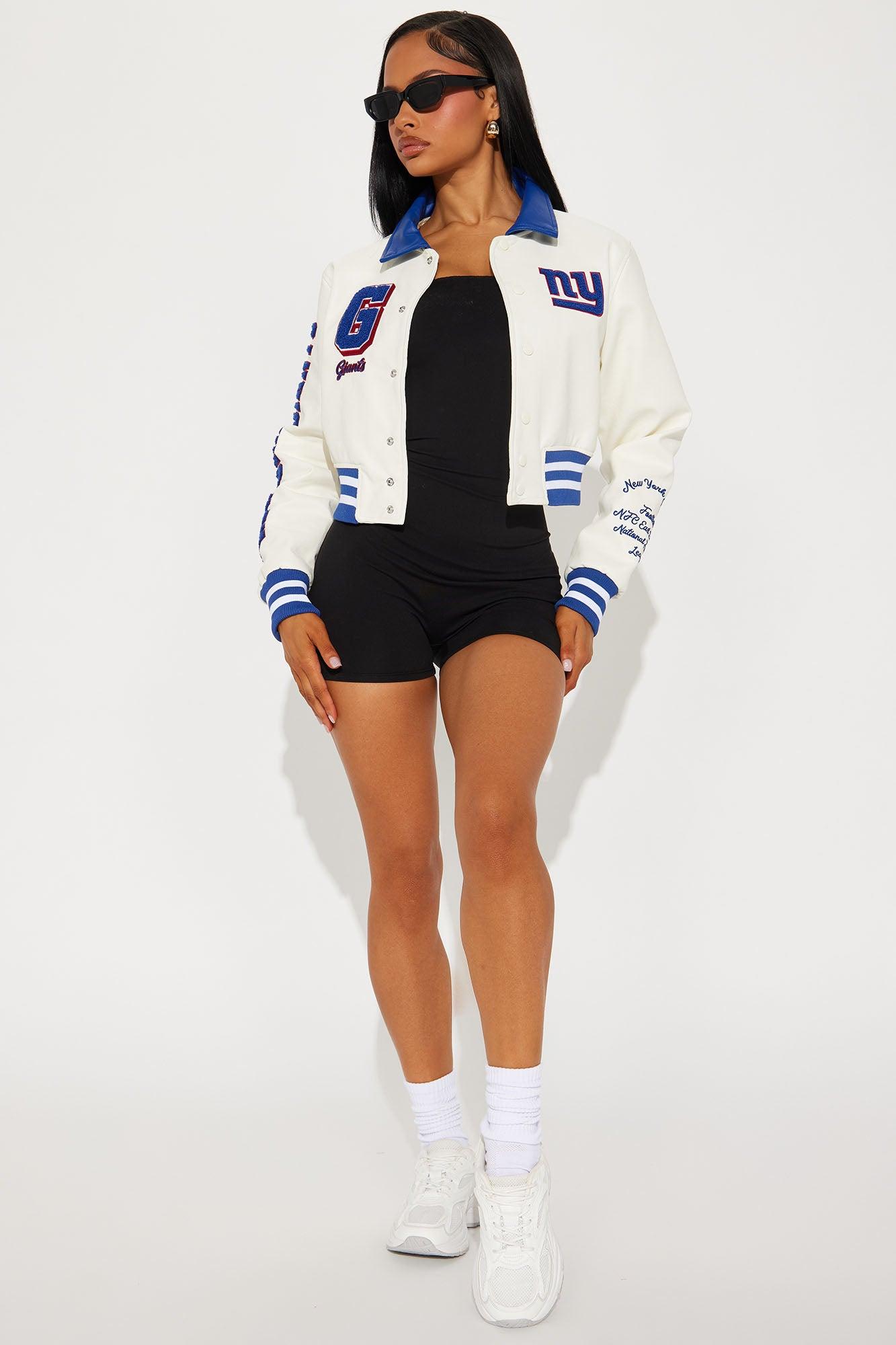 New York Giants Bomber Jacket - Cream Female Product Image