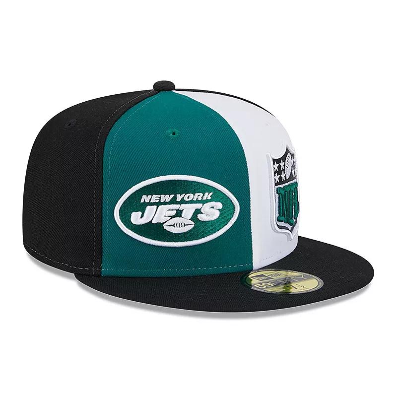 Men's New Era Green/Black New York Jets 2023 Sideline 59FIFTY Fitted Hat,  Product Image