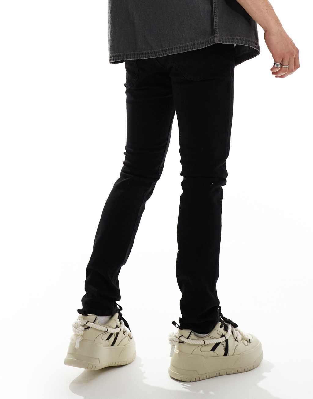 Lee Luke slim tapered jeans in rinsed black Product Image