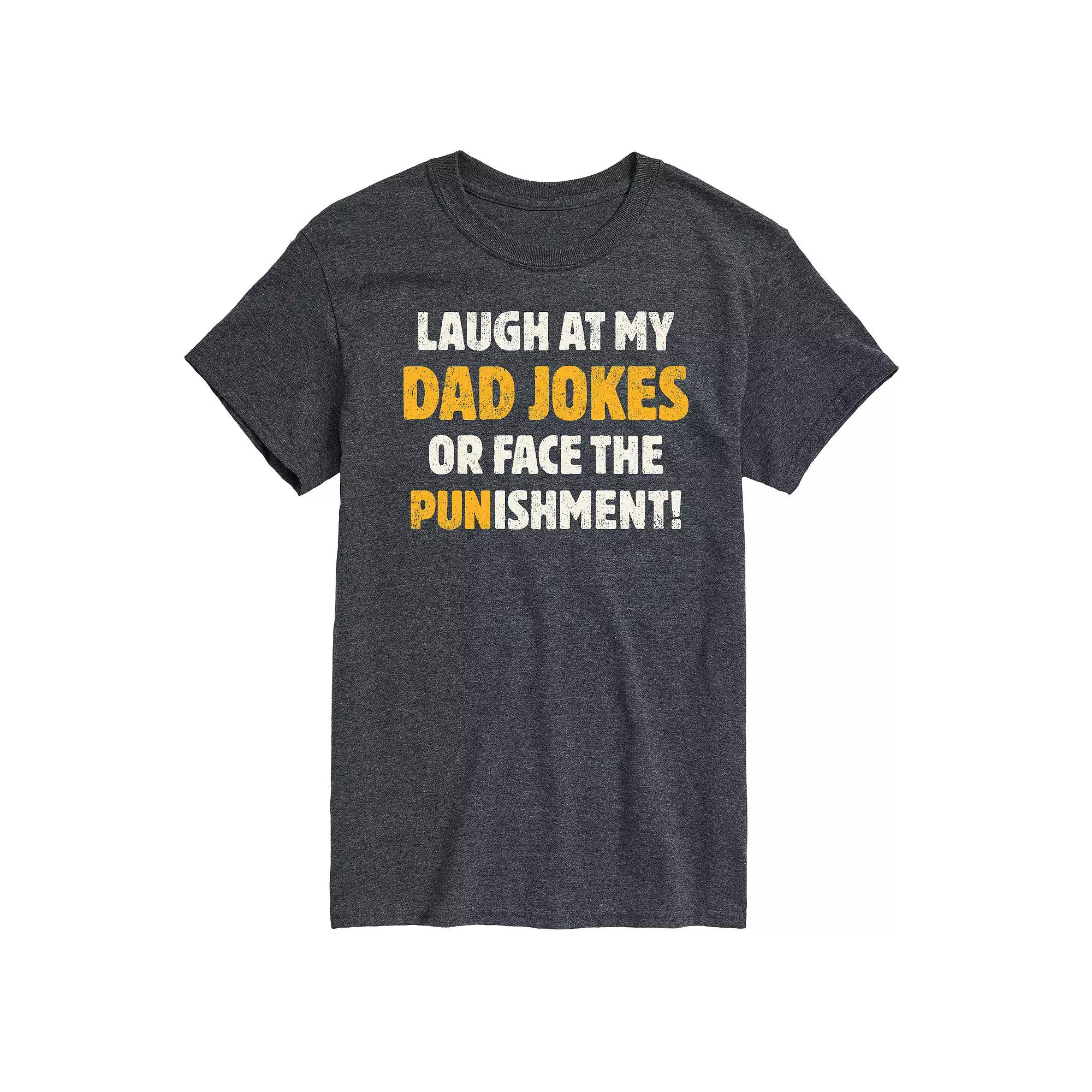 Men's Dad Jokes Punishment Graphic Tee,  Product Image