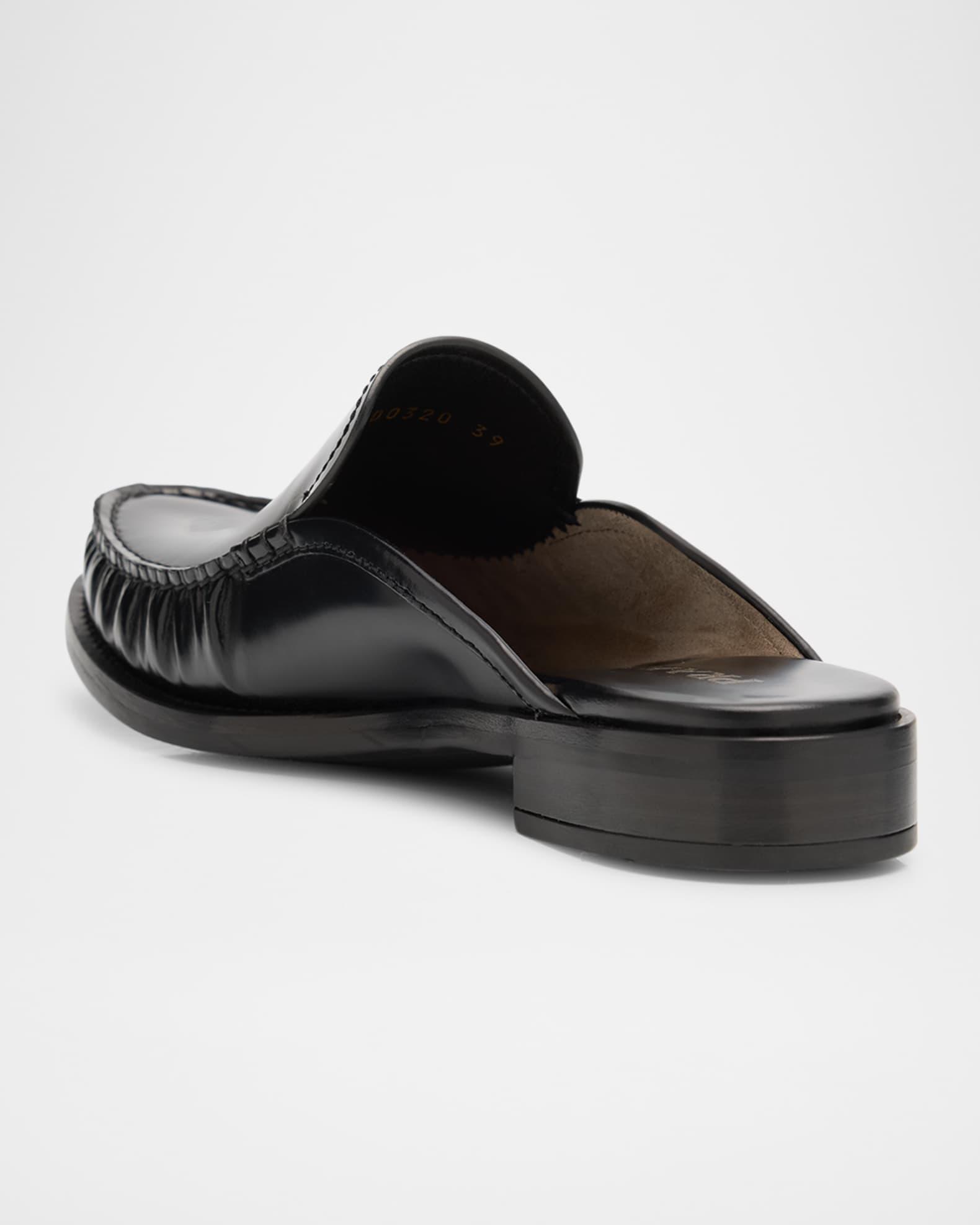 Spazzolato Leather Loafer Mules Product Image