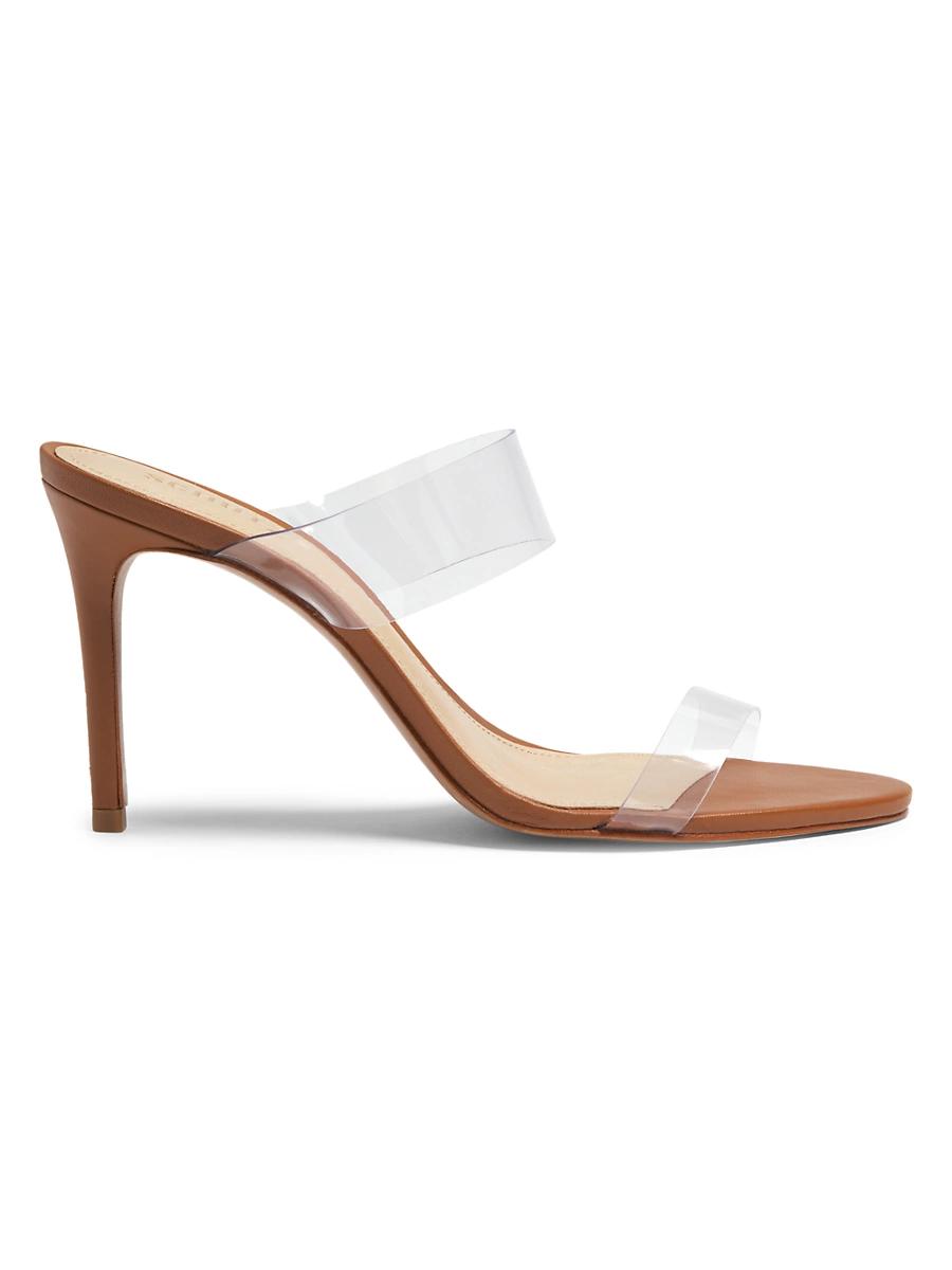 Womens Ariella 100MM Transparent Vinyl Mules Product Image