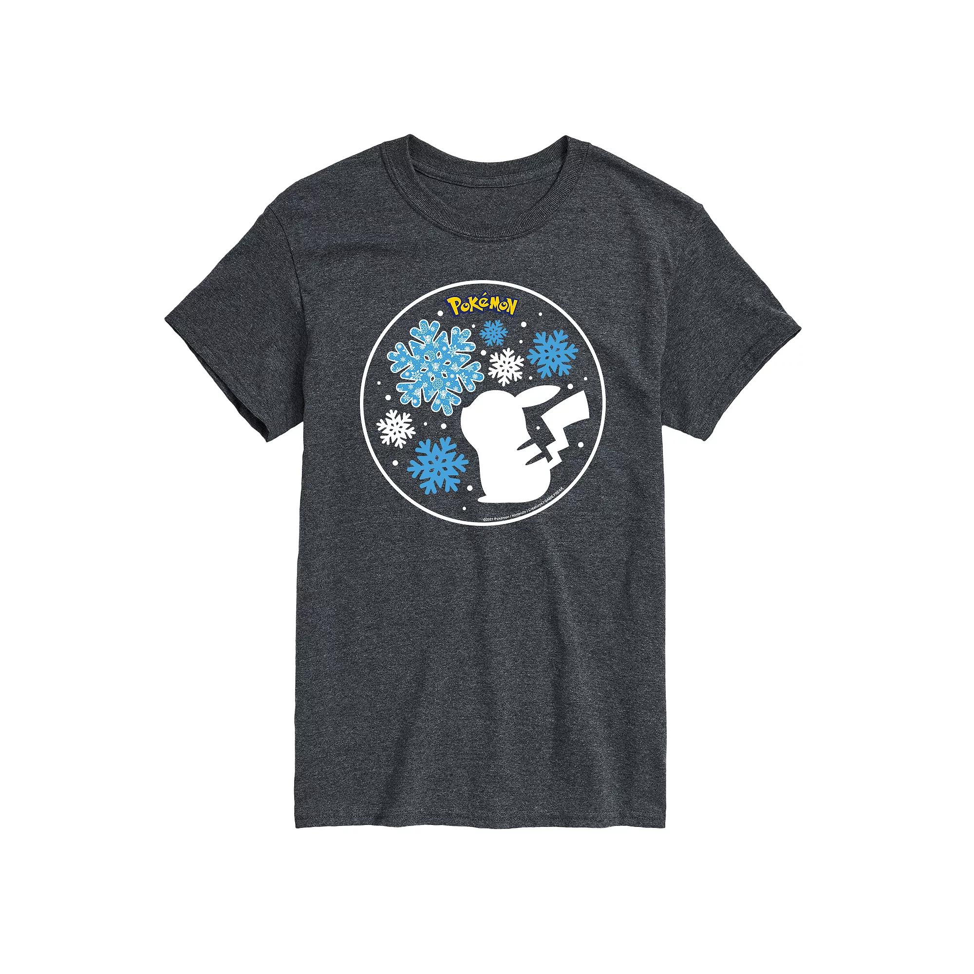 Big & Tall Pokemon Snowflake Pikachu Tee, Men's,  Product Image