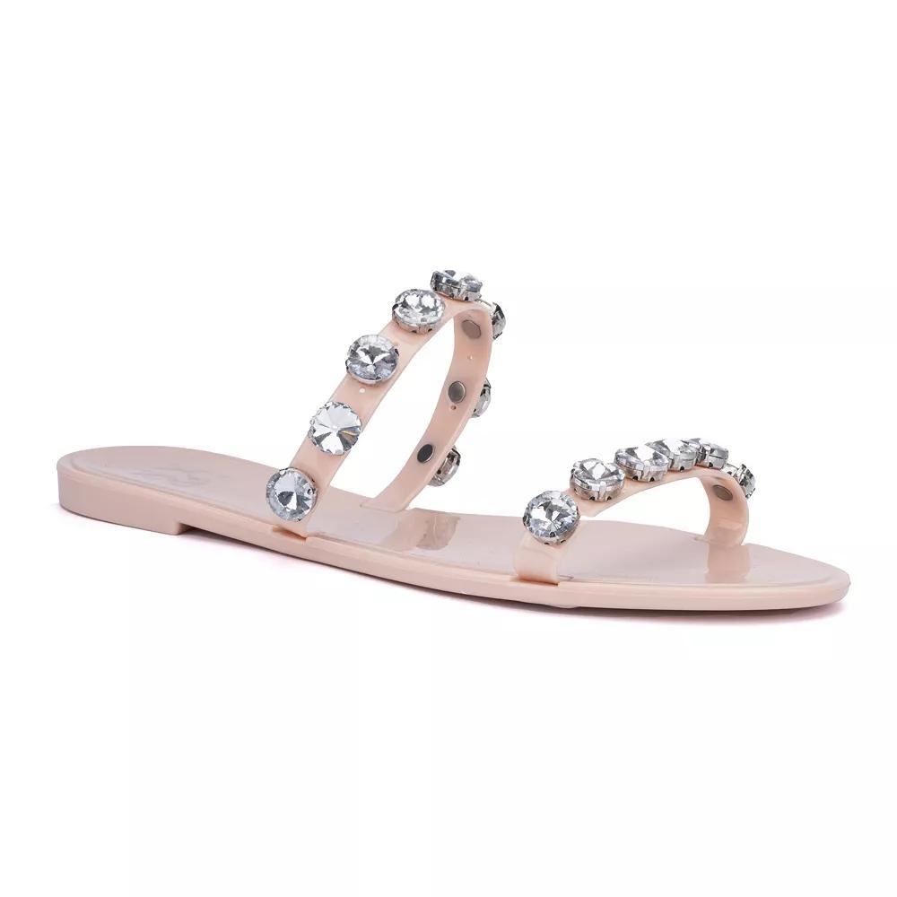 New York & Company Chava Women's Gem Jelly Sandals, Size: 10, Beige Product Image