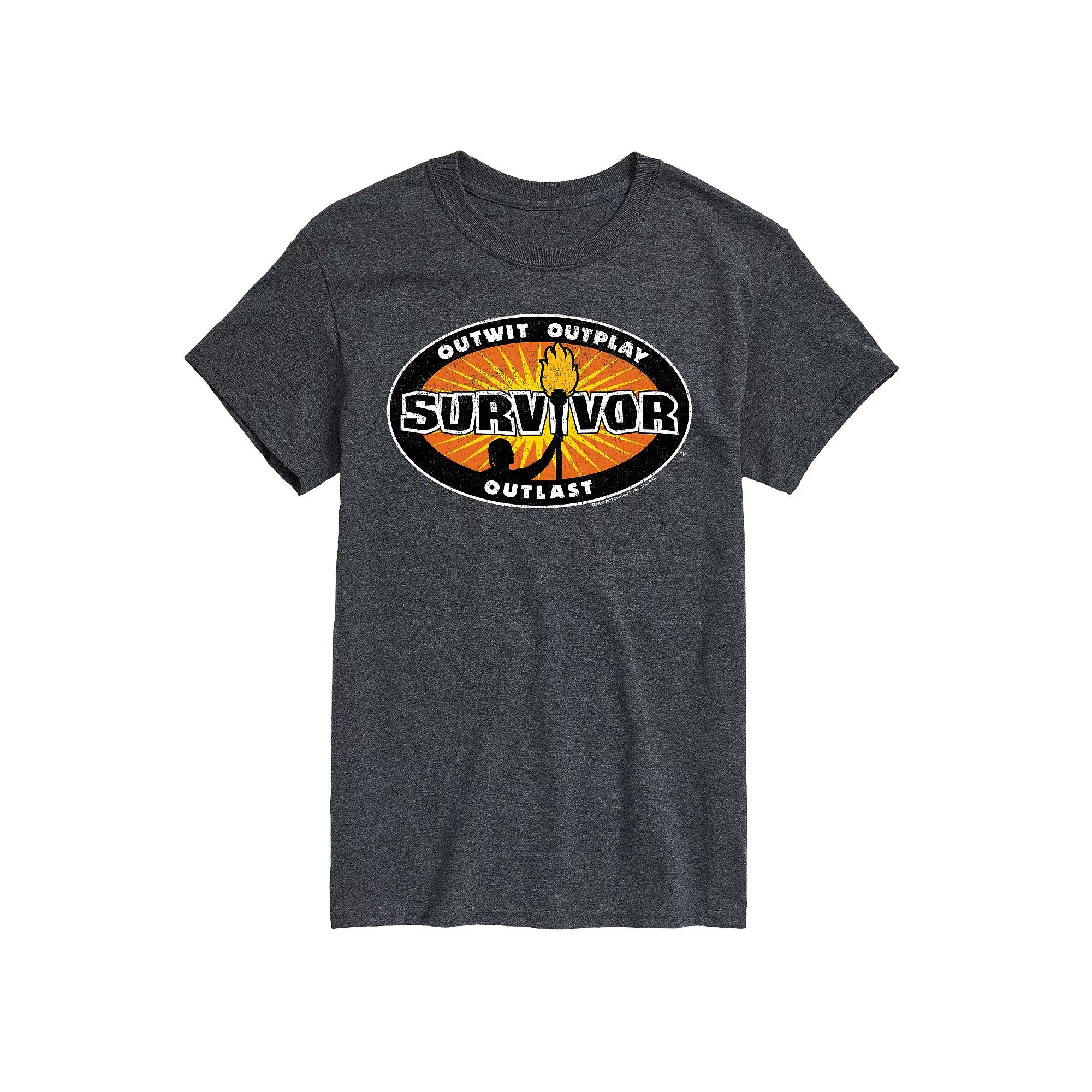 Big & Tall Survivor Logo Badge Graphic Tee, Men's,  Product Image