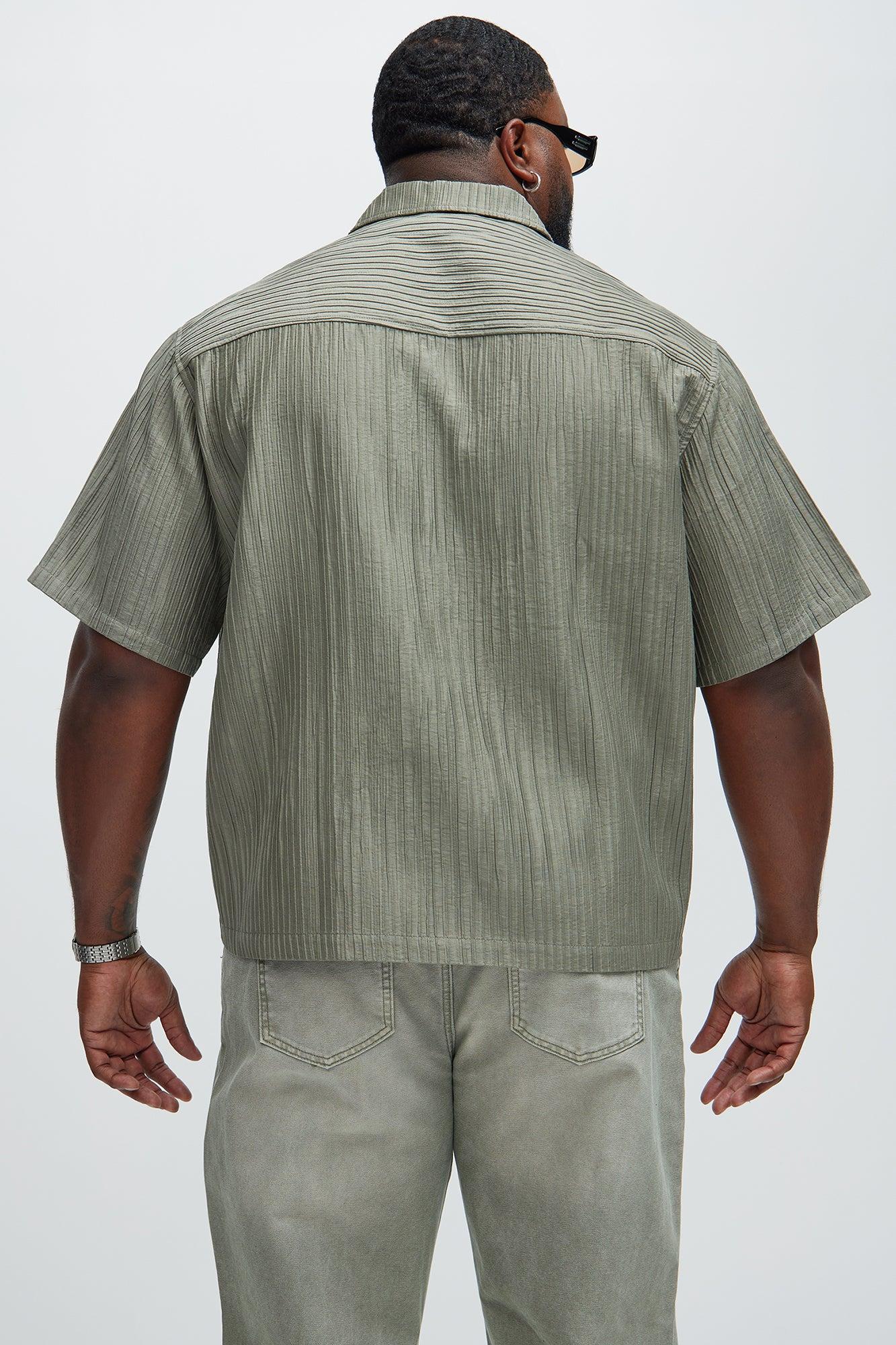 Niles Textured Shirt - Olive Product Image