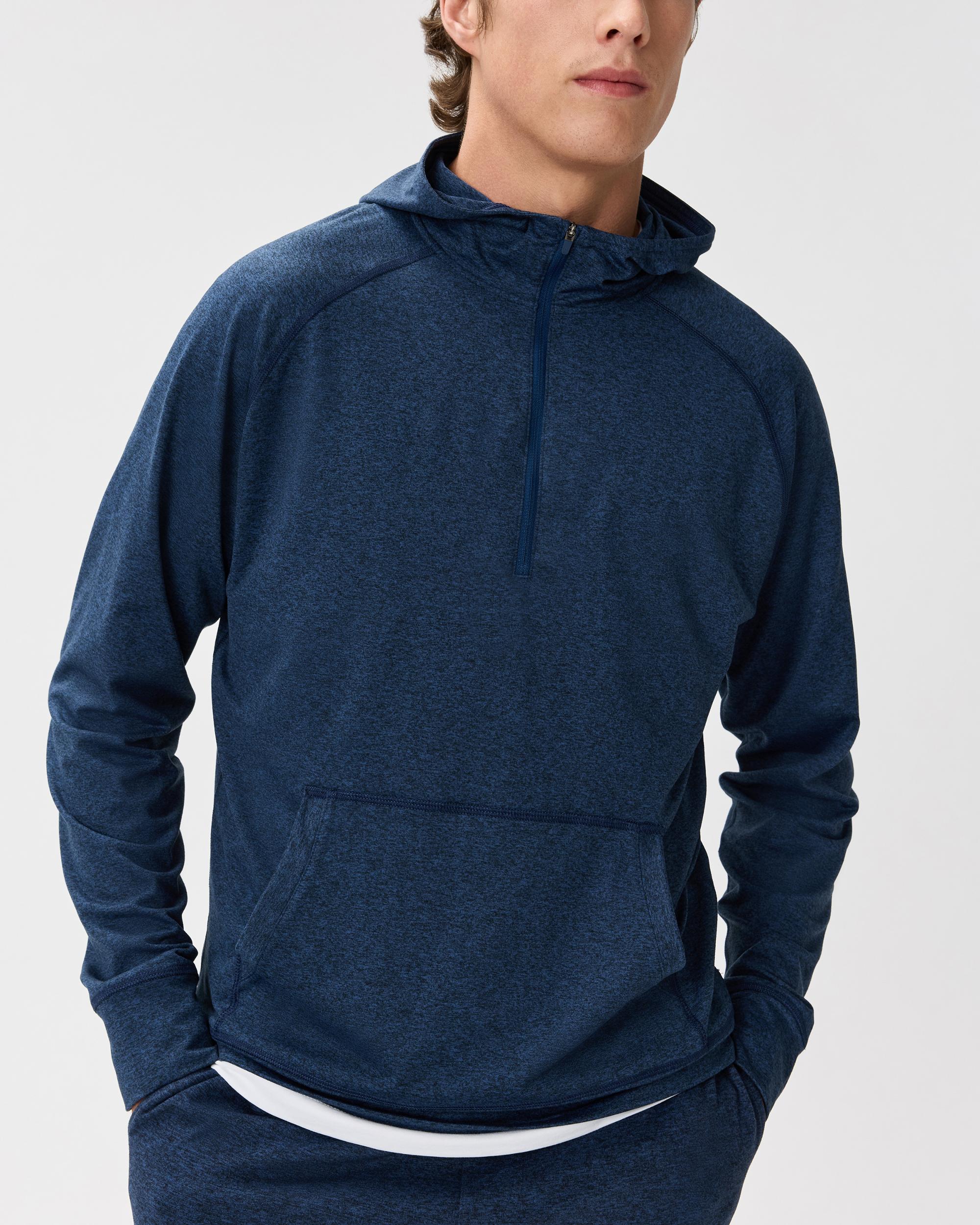 Quince | Men's Flowknit Performance Half-Zip Hoodie Recycled Polyester Product Image