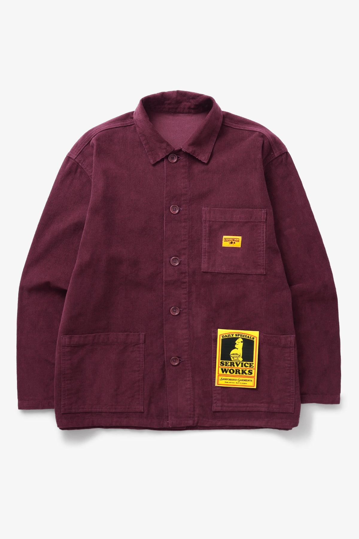Service Works - Corduroy Chore Shirt - Plum Product Image
