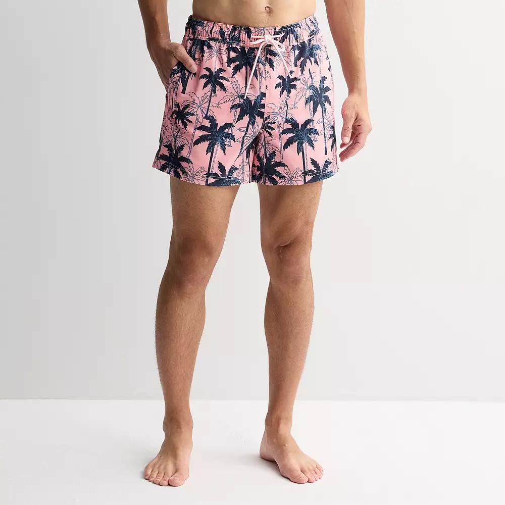 Men's Trinity Coast 5" Sportliner Swim Trunks, Size: Medium 5 INCH, Pink Tree Product Image