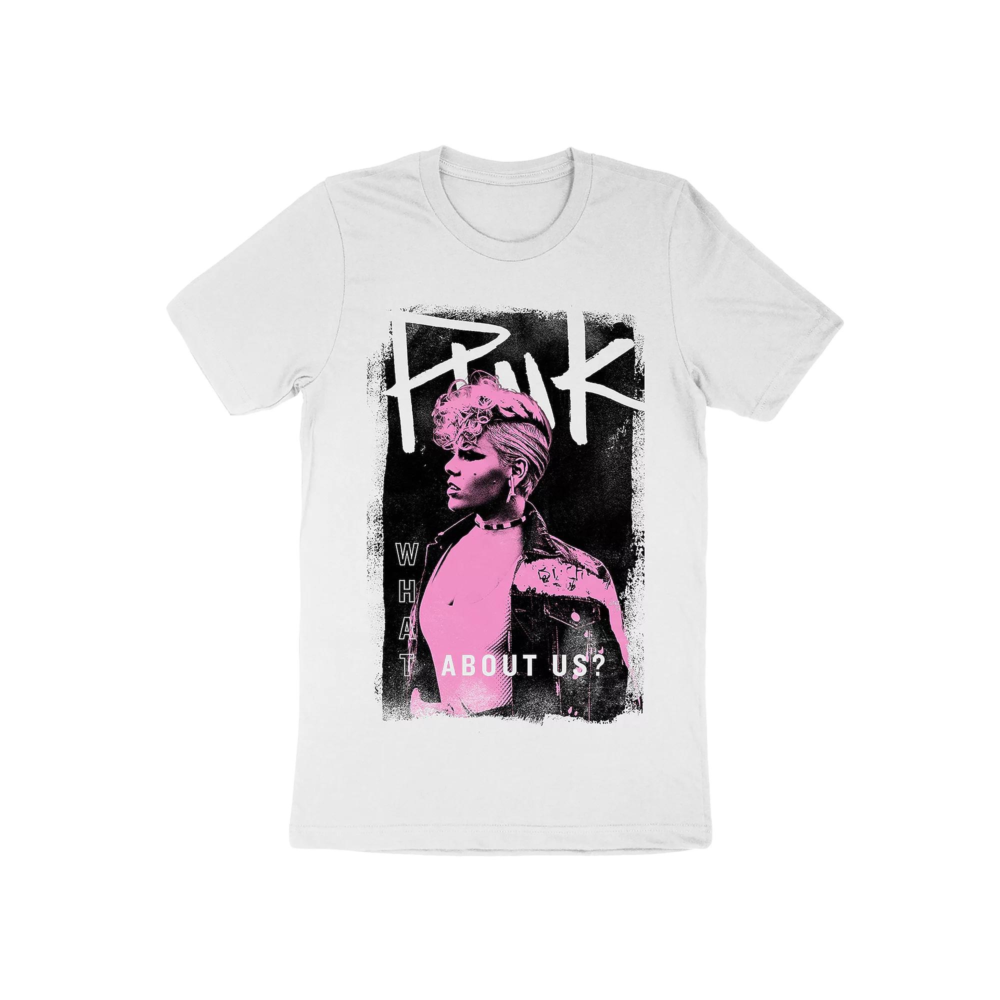 Men's Pink Tee, Size: Small, White Product Image