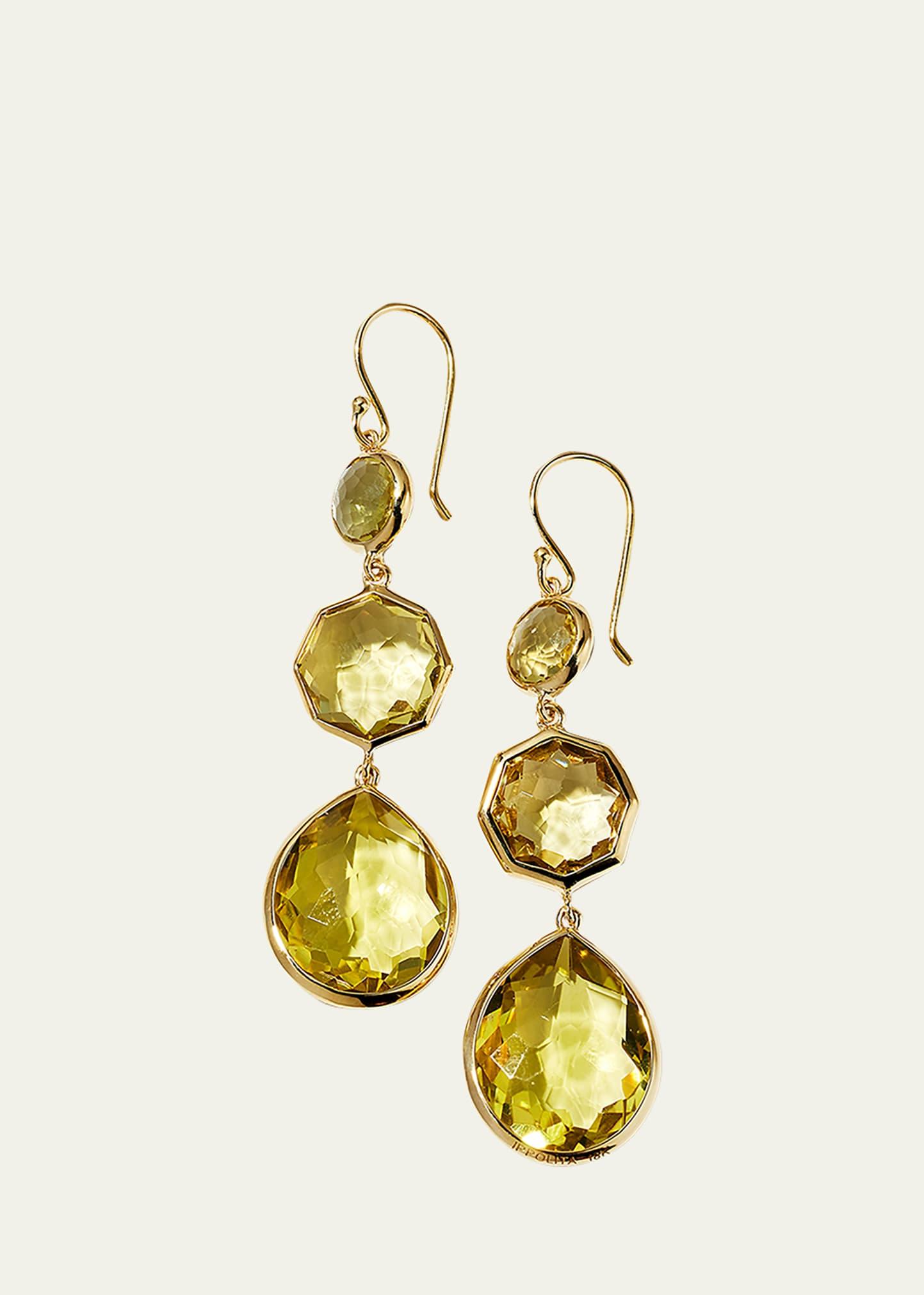 Womens Rock Candy Small Crazy 8S 18K Green Gold & Gemstone Drop Earrings Product Image