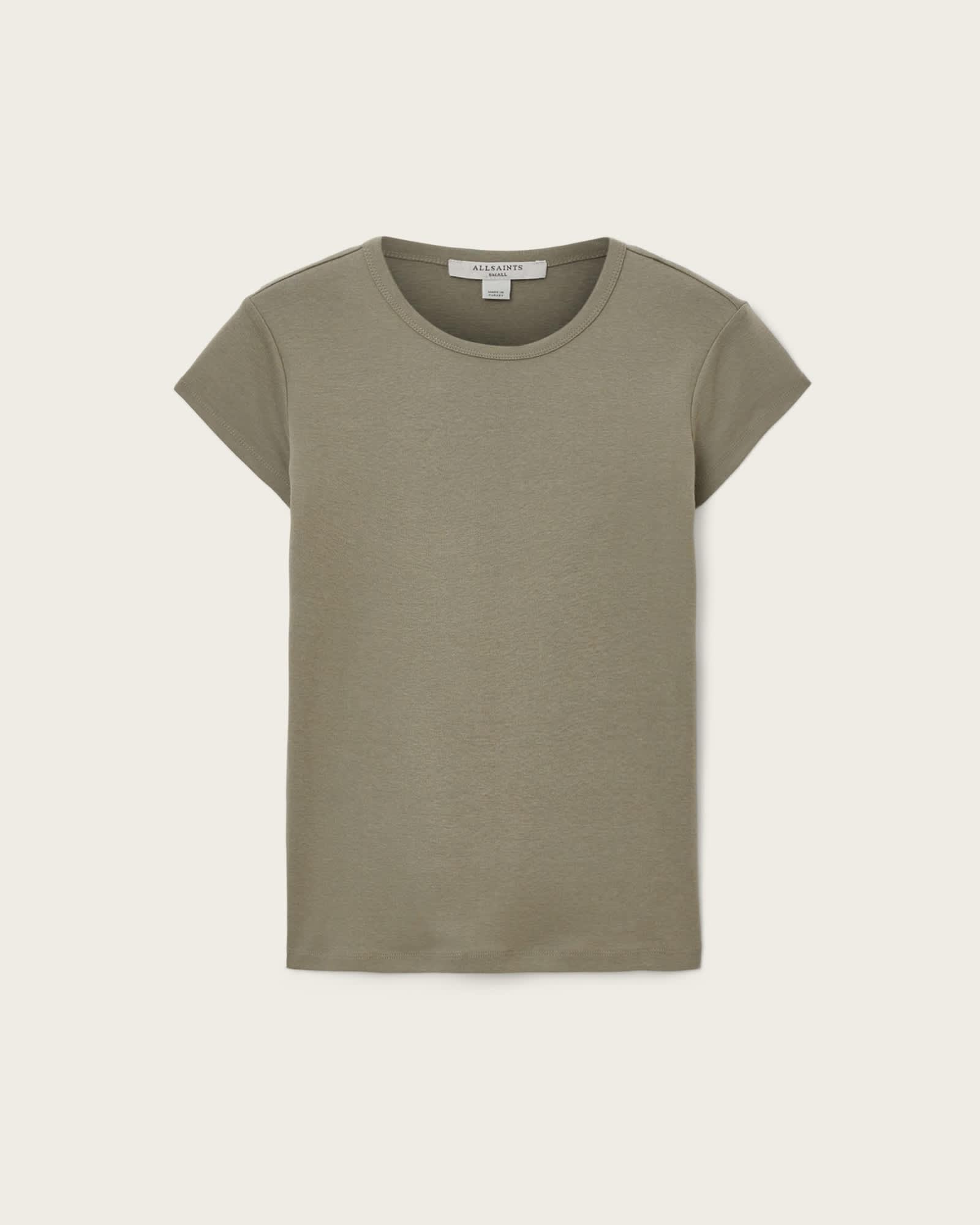Stevie Slim Fit Short Sleeve T-Shirt LAUREL GREEN | ALLSAINTS US Product Image