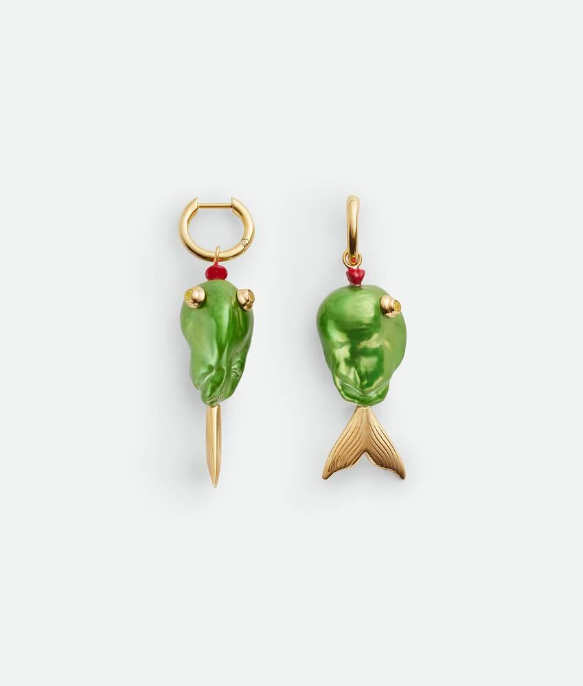 Women's Fish Earrings in Fresh mint/yellow ag Product Image