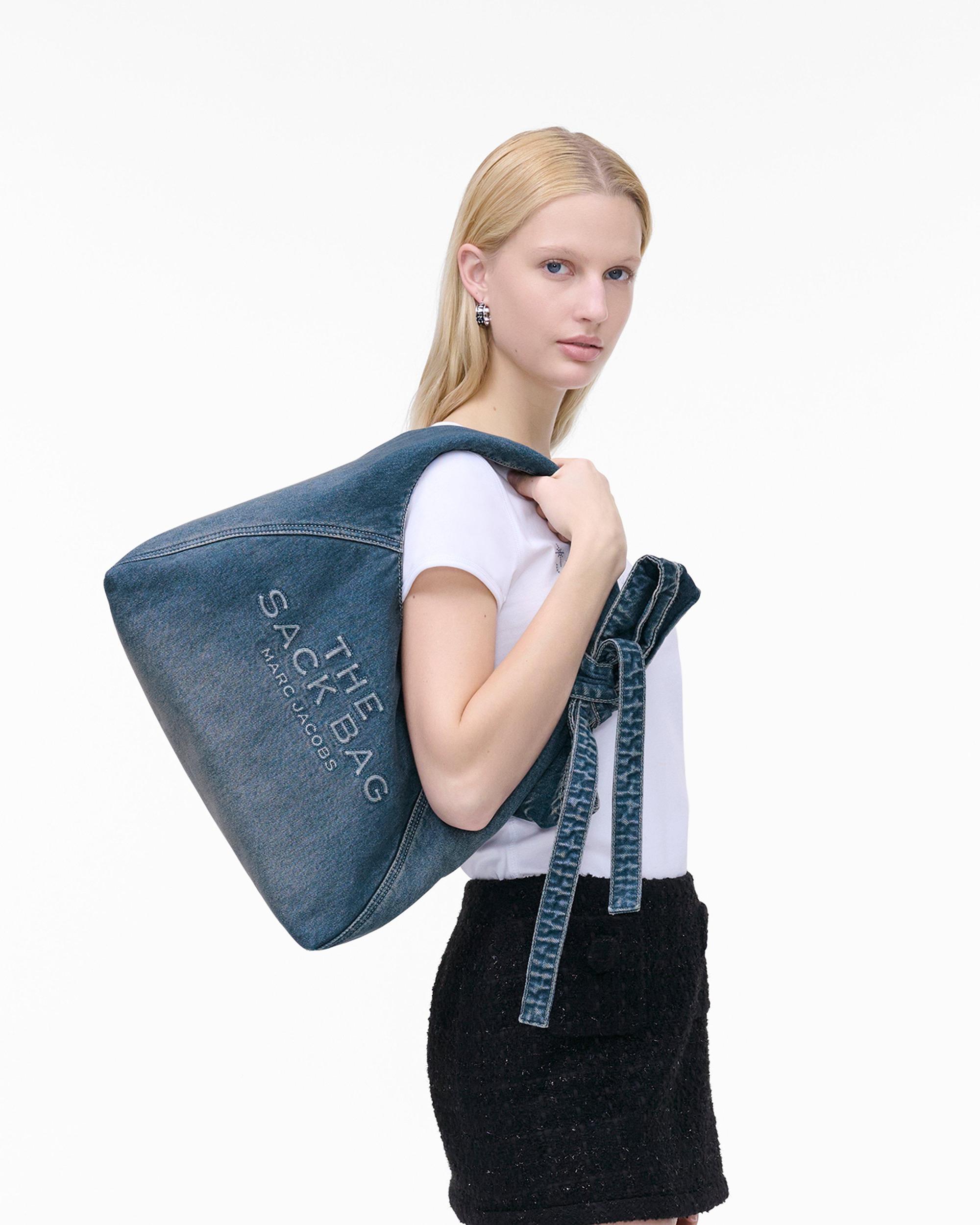 The Bow Denim Sack Bag Product Image