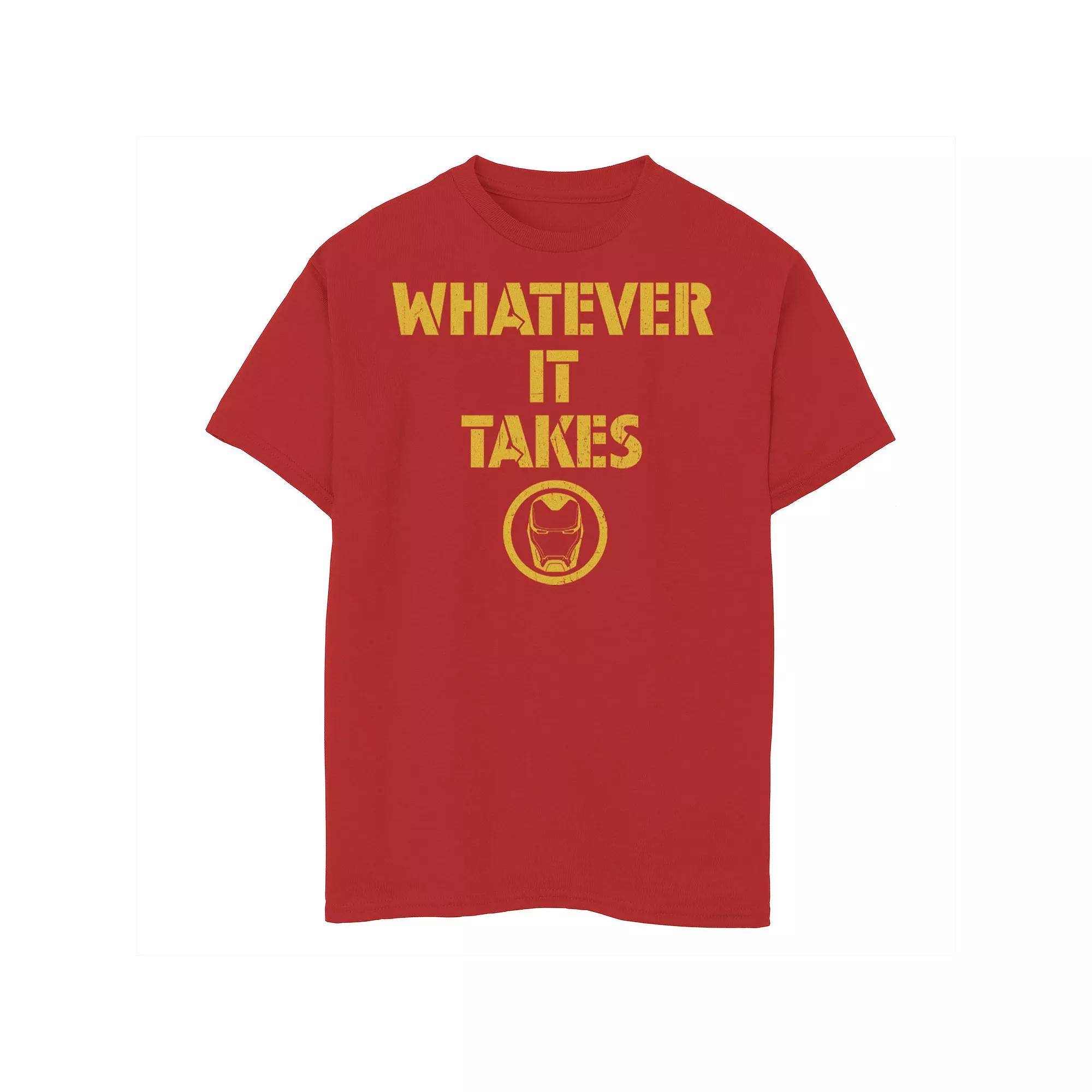 Boys 8-20 Marvel Avengers Endgame Whatever It Takes Iron Man Logo Graphic Tee, Boy's, Size: Large, Red Product Image