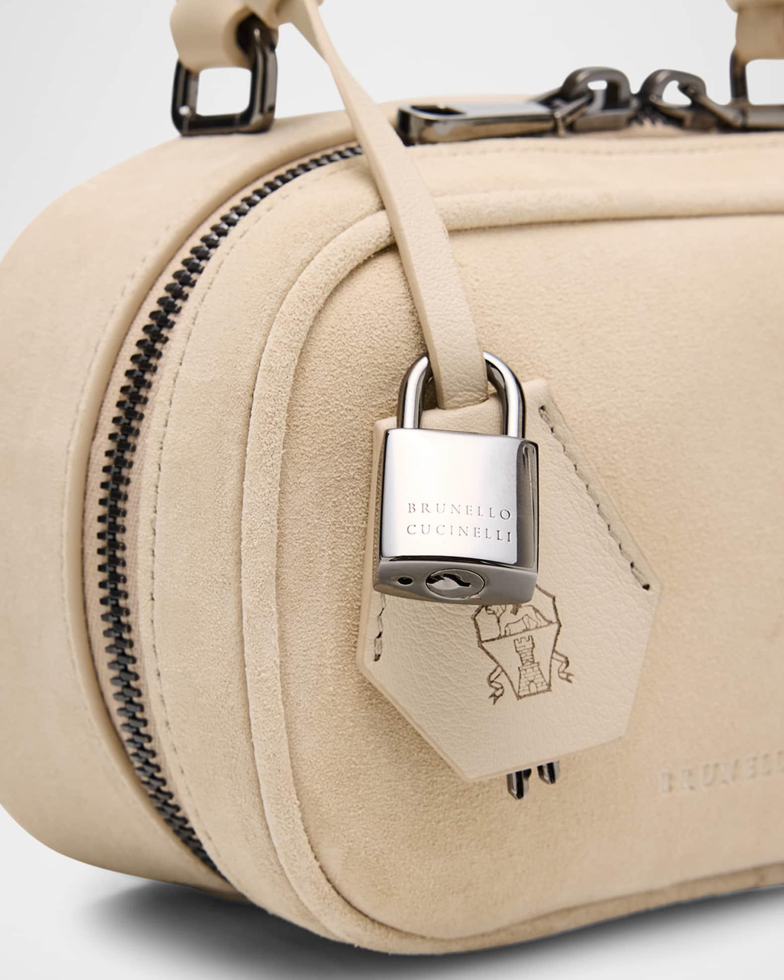 Mini Zip Suede Top-Handle Bag Product Image