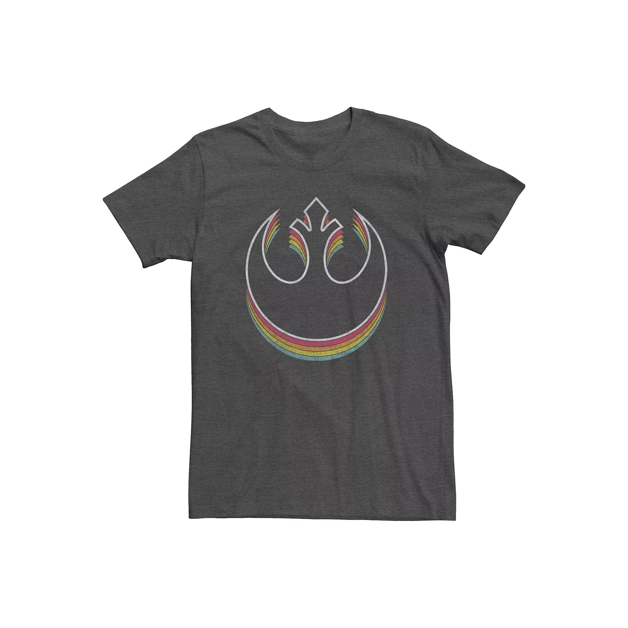 Men's Star Wars Rebel Symbol Rainbow Fade Graphic Tee,  Product Image