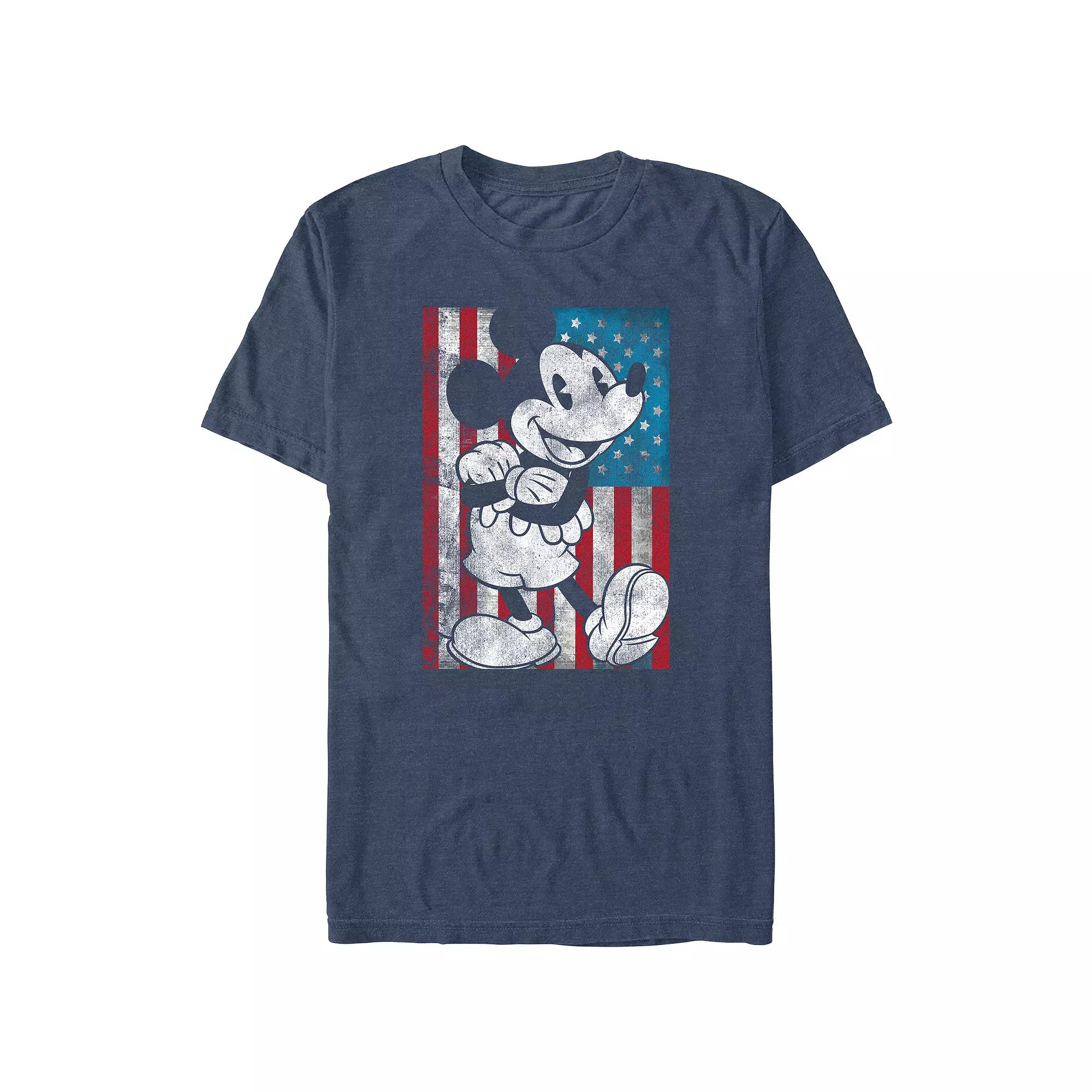 Disney's Mickey Mouse USA Distressed Style Big & Tall Graphic Tee, Men's,  Product Image