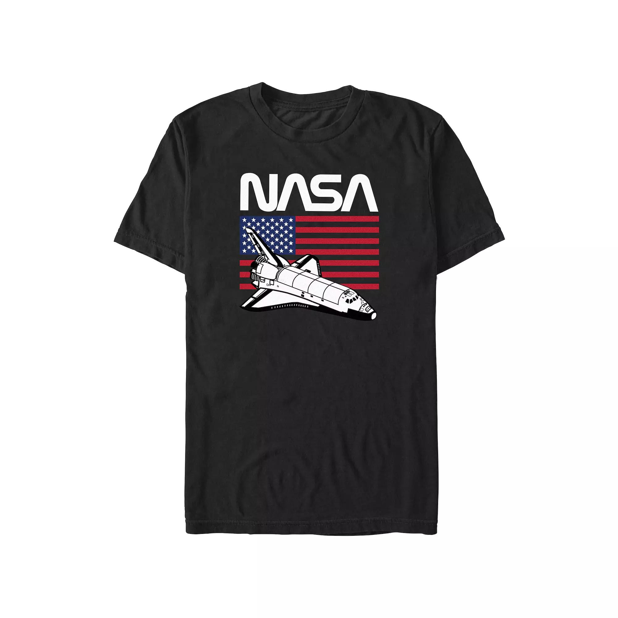 Big & Tall Nasa USA Flag Graphic Tee, Men's,  Product Image