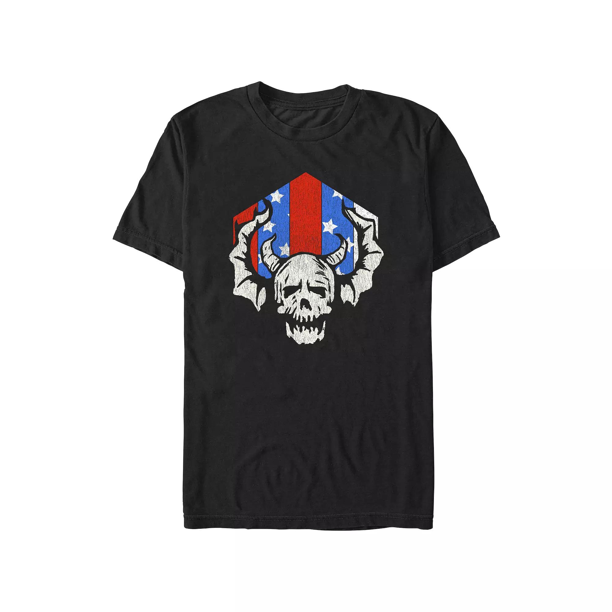 Men's Stranger Things Hellfire Americana Graphic Tee, Size: Large, Black Product Image